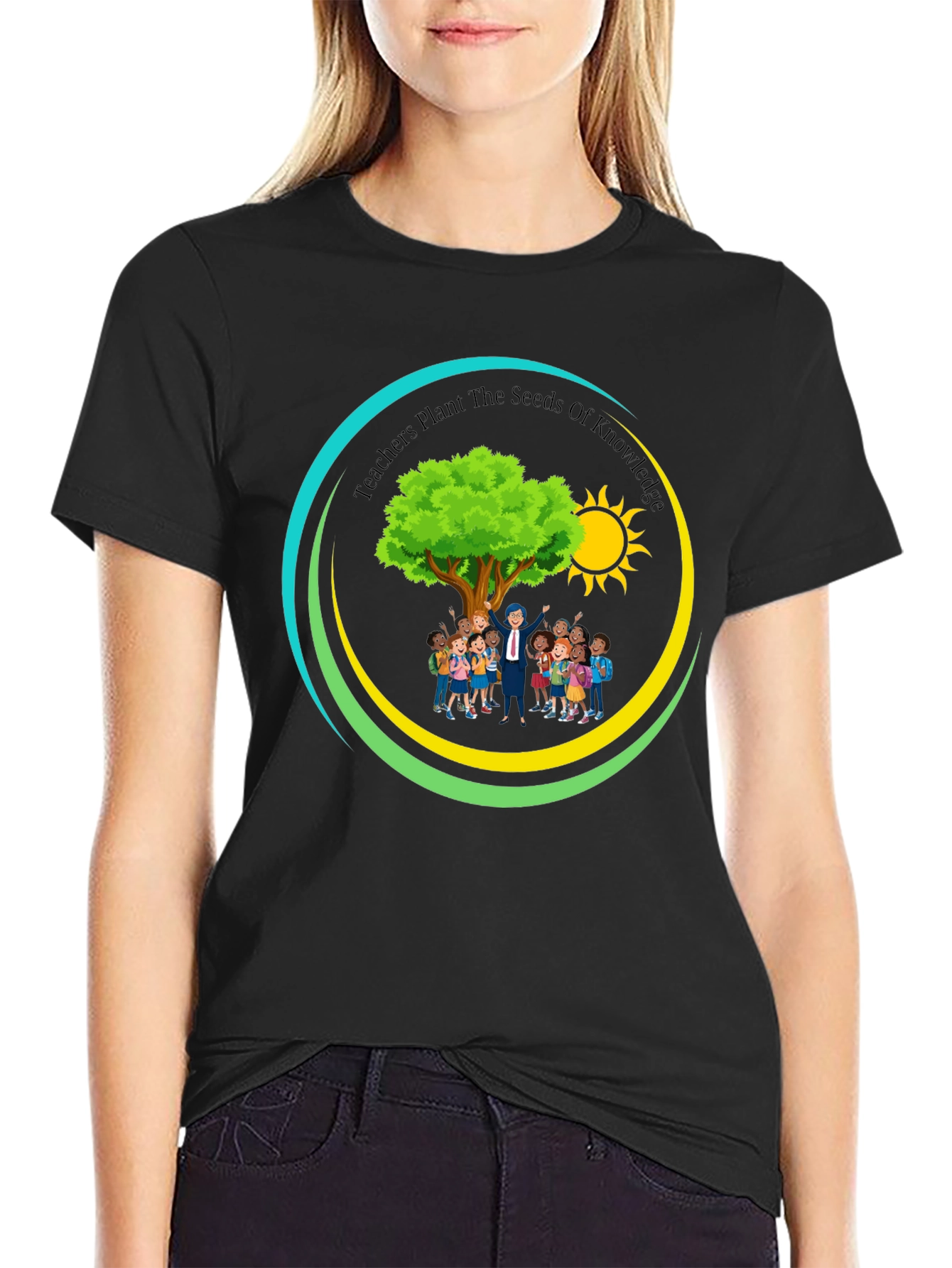 Teachers Plant the Seeds of Knowledge Black T-Shirt