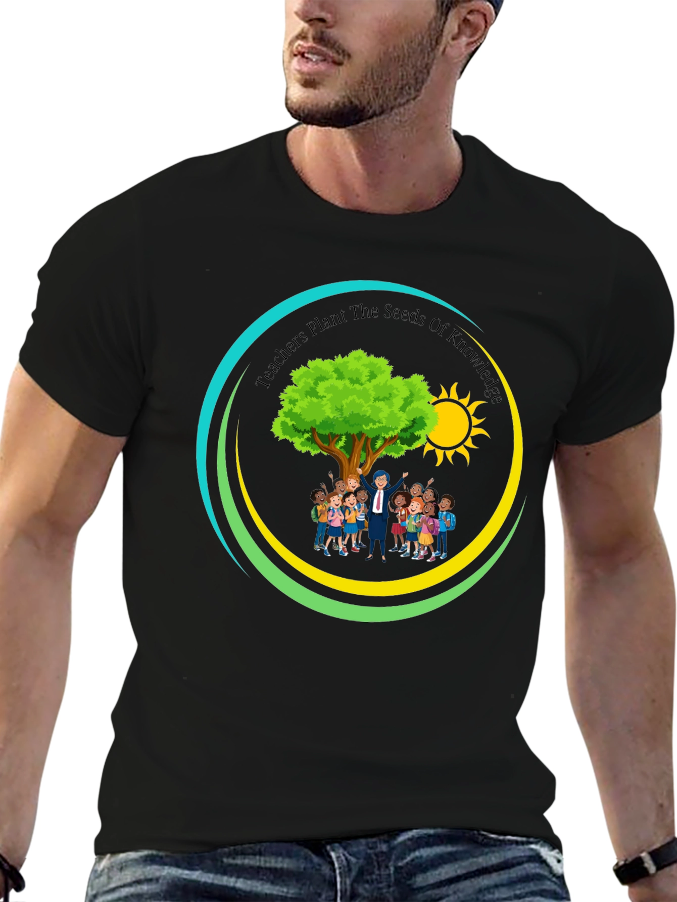 Teachers Plant the Seeds of Knowledge Black T-Shirt