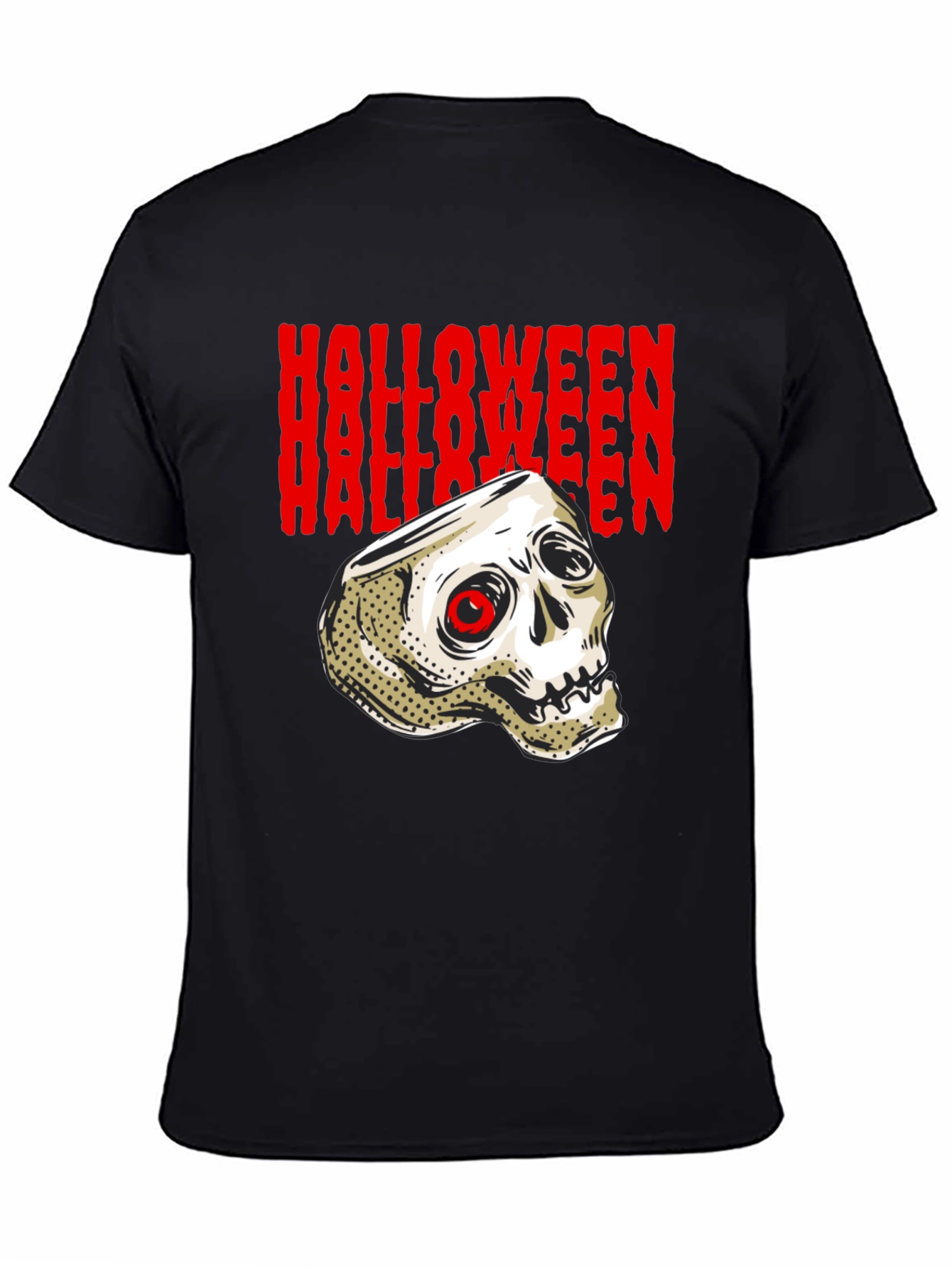 Halloween Skull Graphic T-Shirt