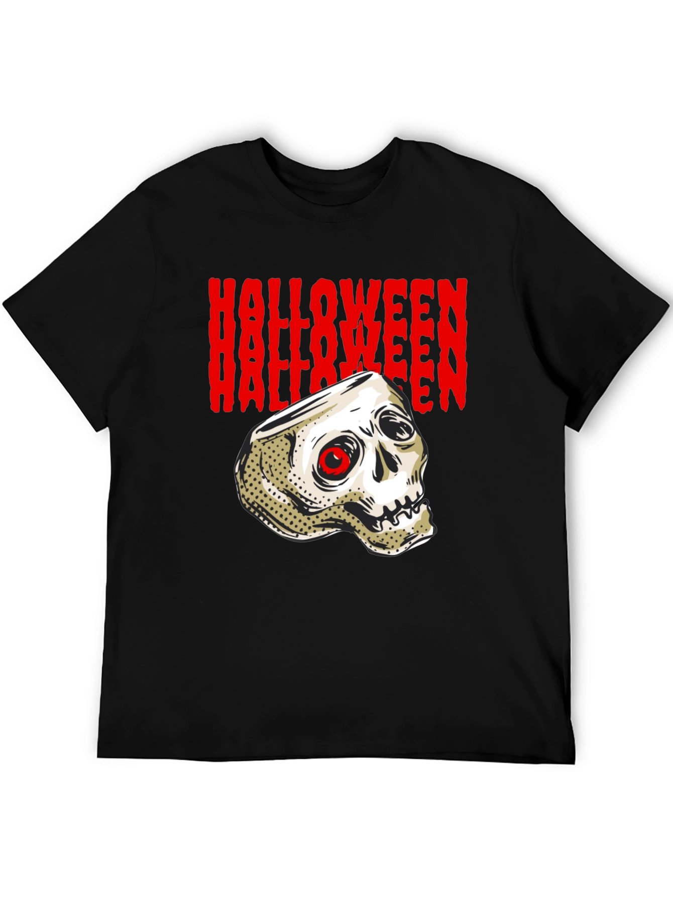Halloween Skull Graphic T-Shirt