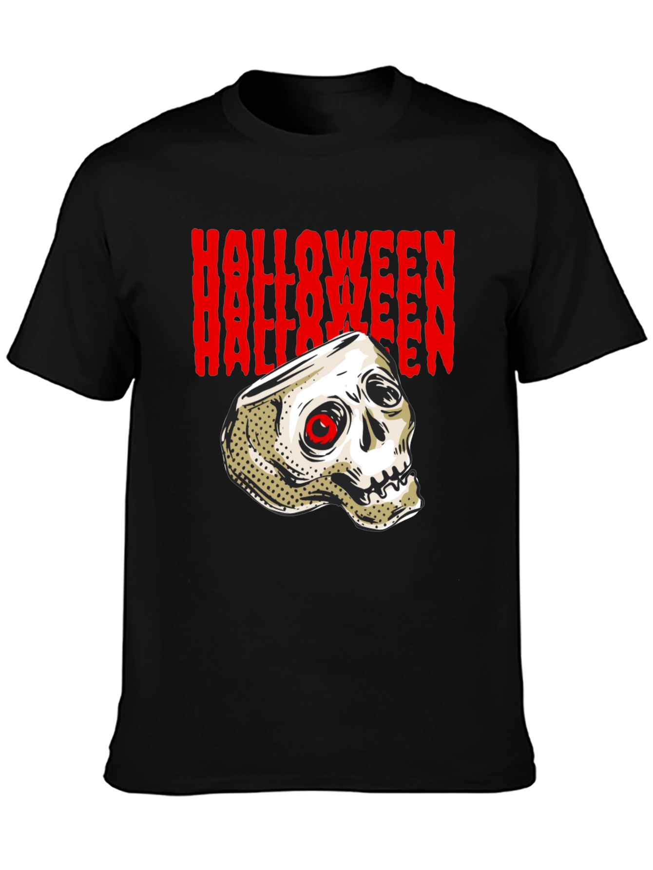 Halloween Skull Graphic T-Shirt