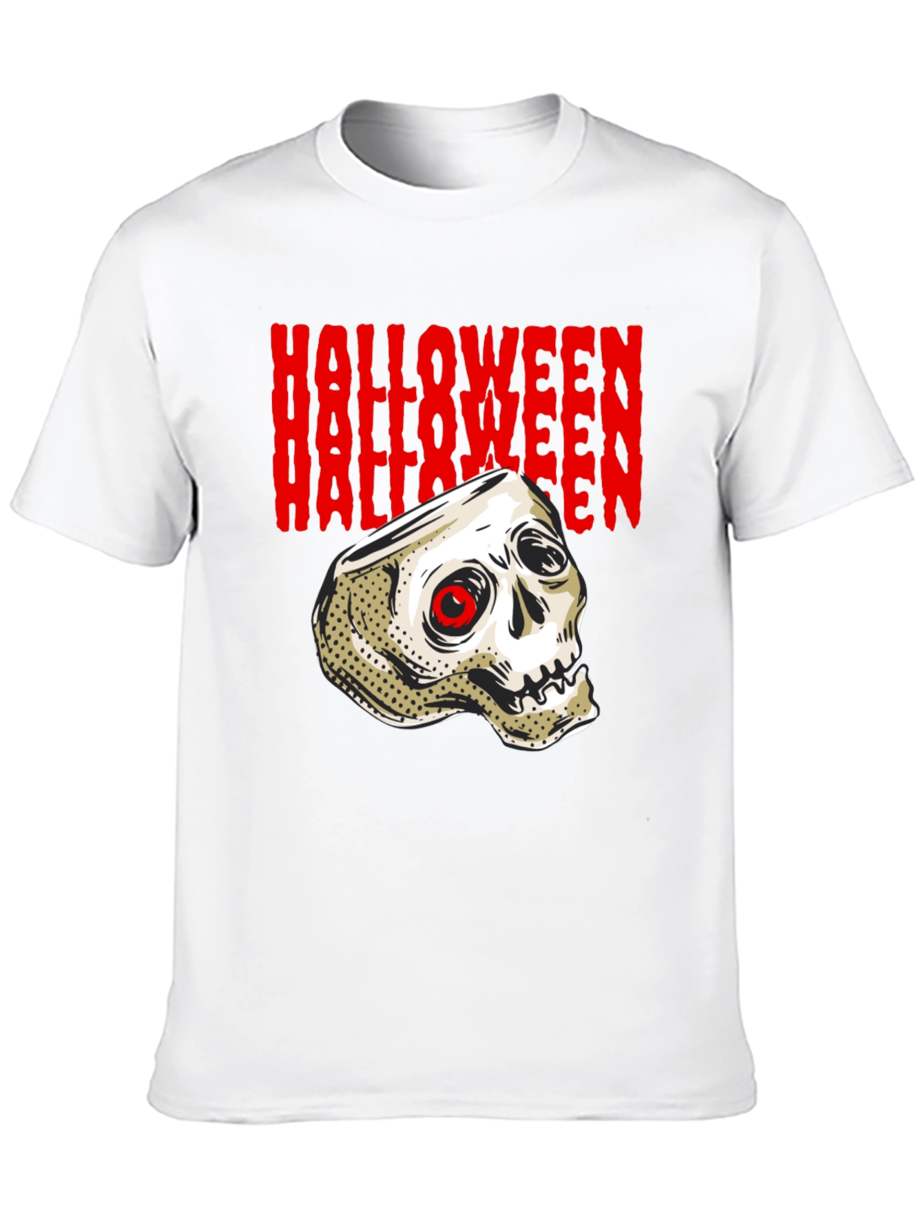 Halloween Skull Graphic T-Shirt
