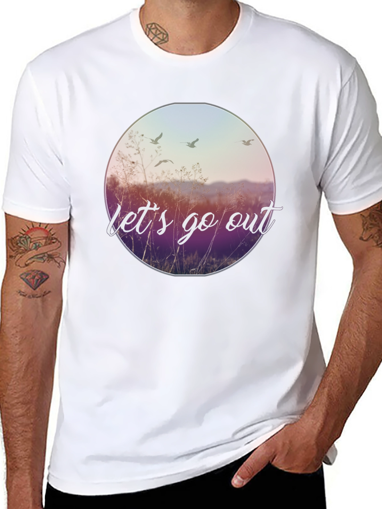 Lets Go Out Graphic Tee - Nature Inspired Design