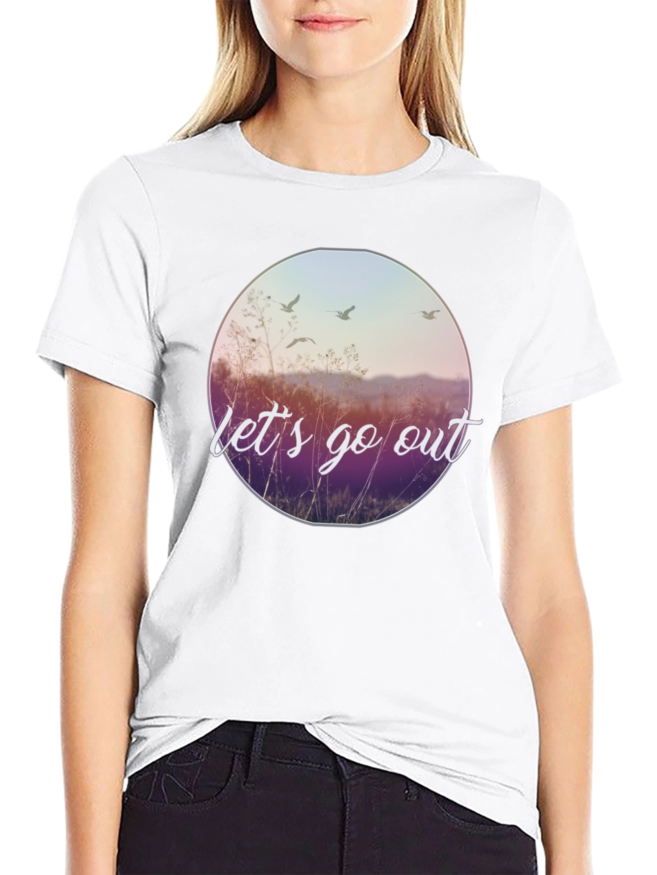 Lets Go Out Graphic Tee - Nature Inspired Design