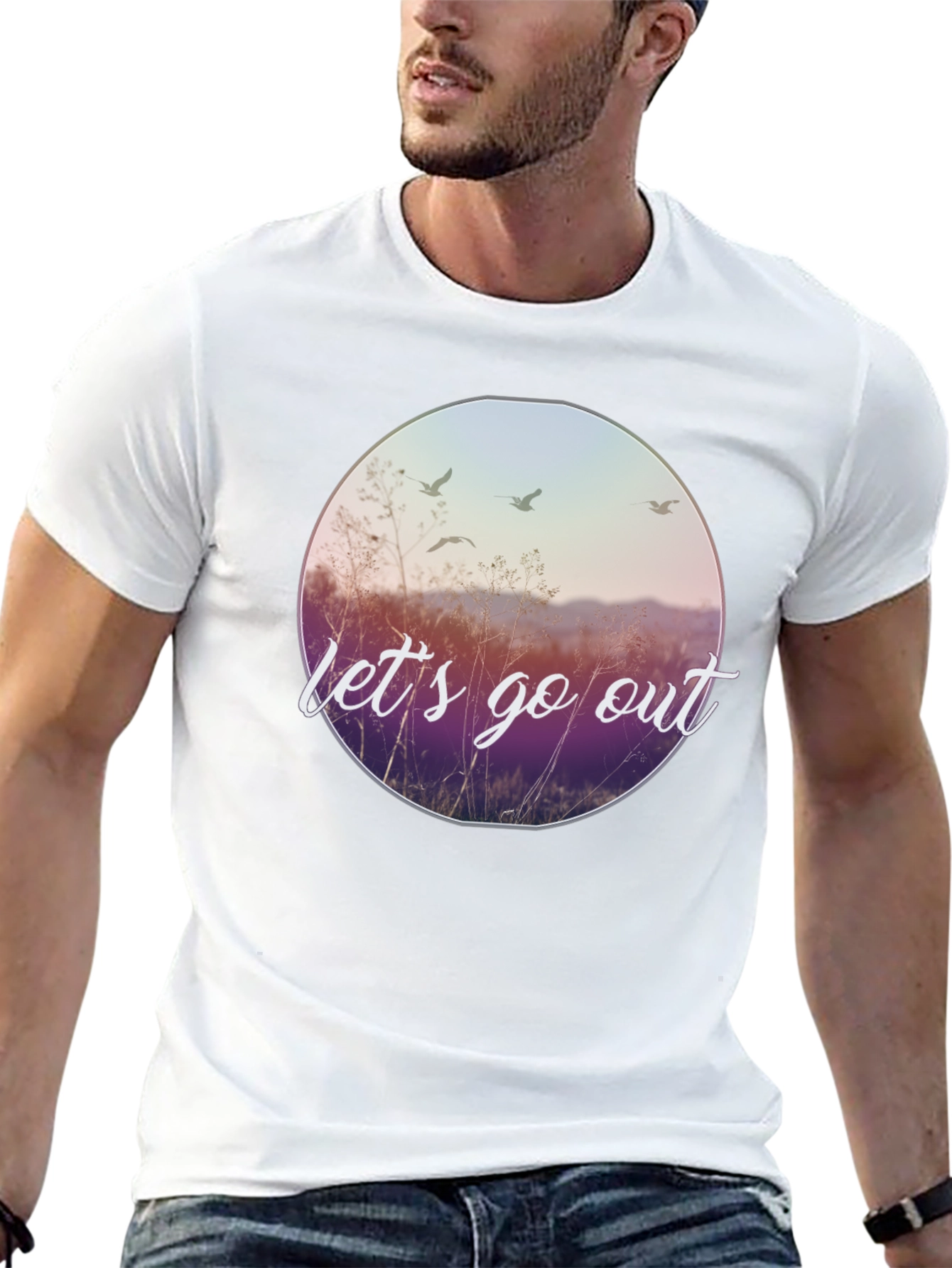 Lets Go Out Graphic Tee - Nature Inspired Design