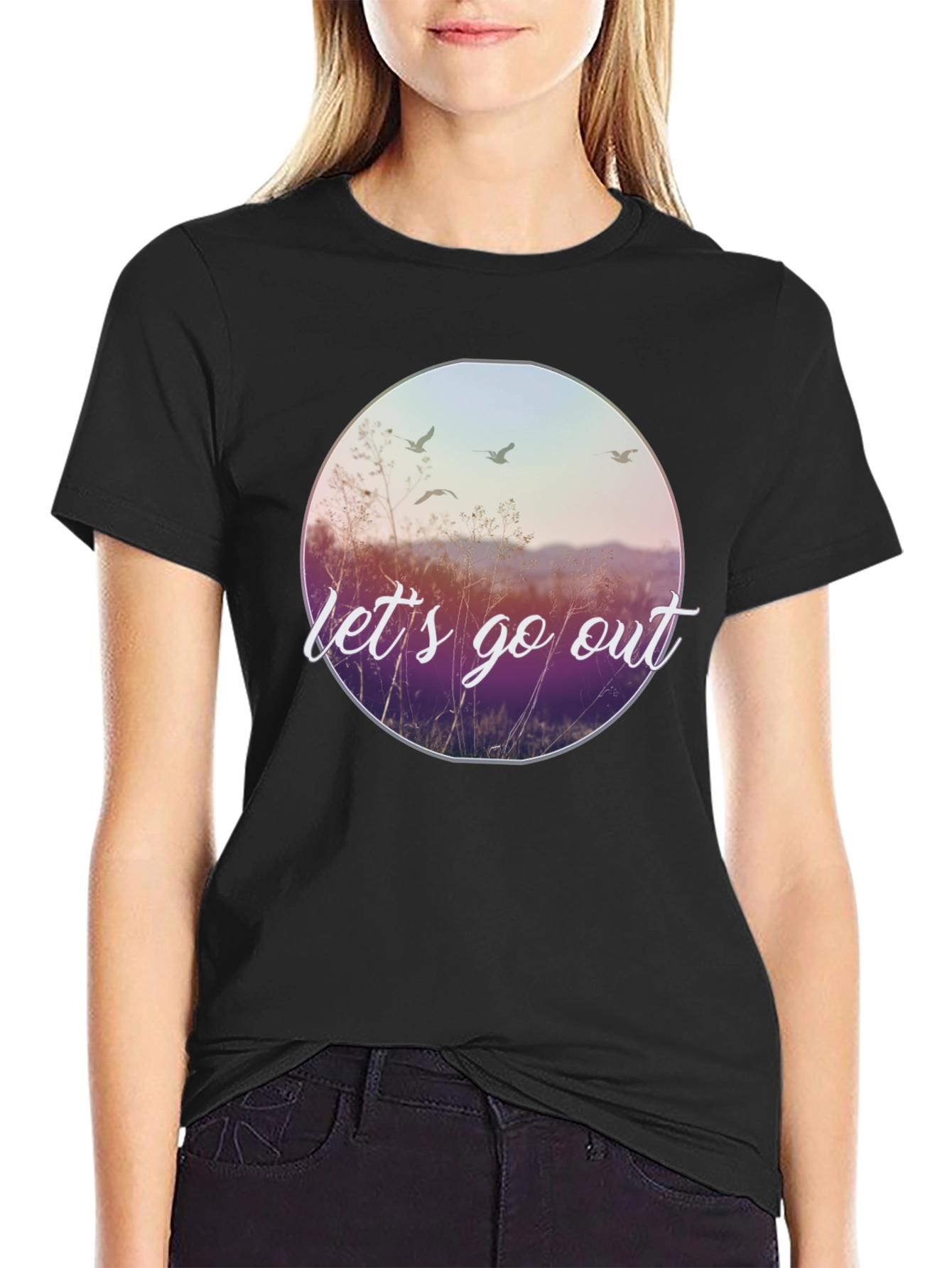Lets Go Out Graphic Tee - Nature Inspired Design