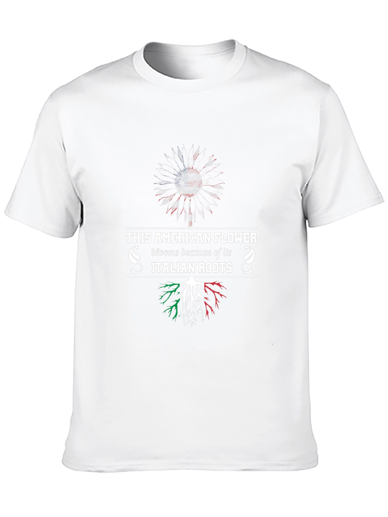American Flower Italian Roots T-Shirt