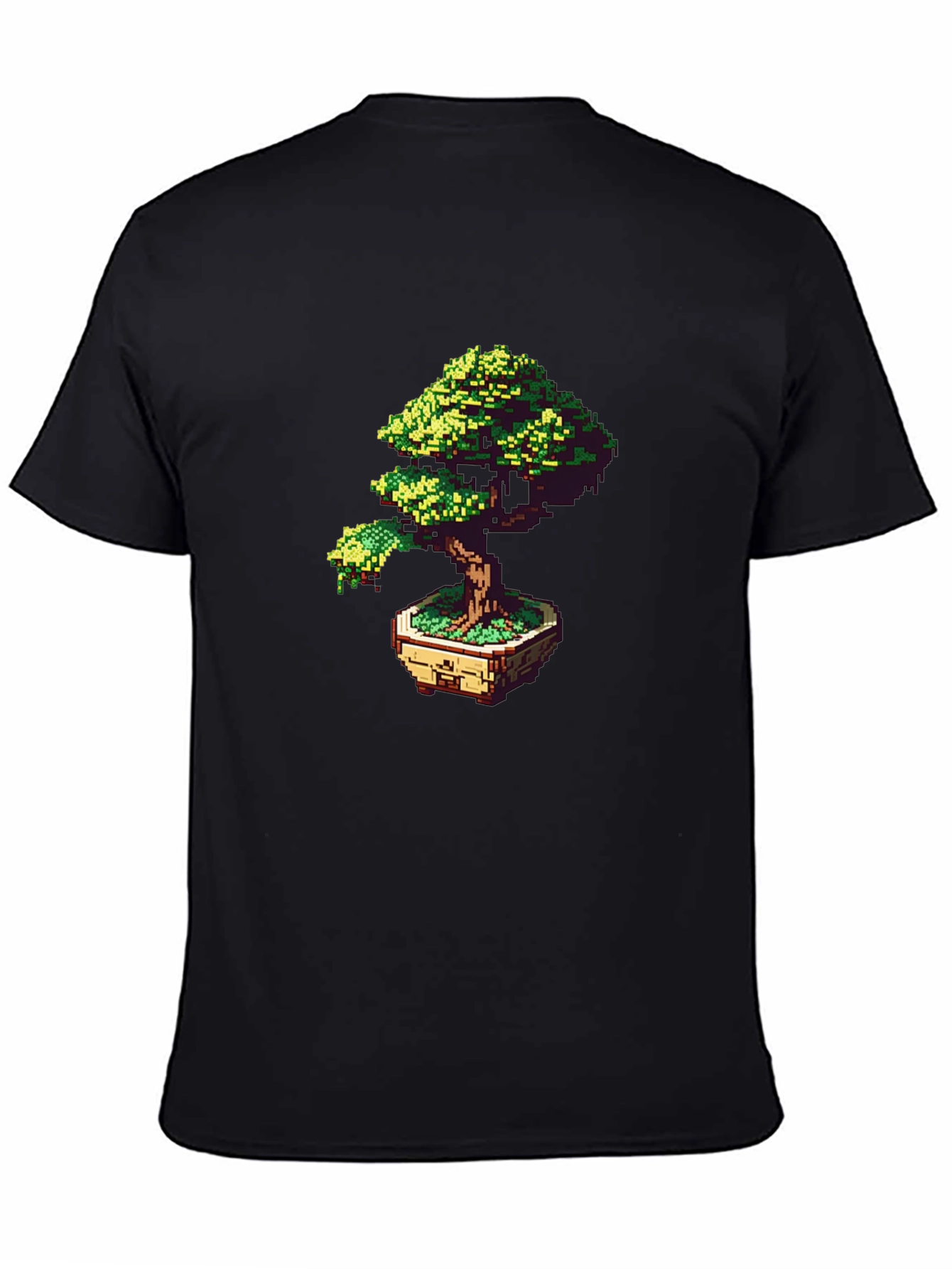 Pixel Art Bonsai Tree Graphic Tee