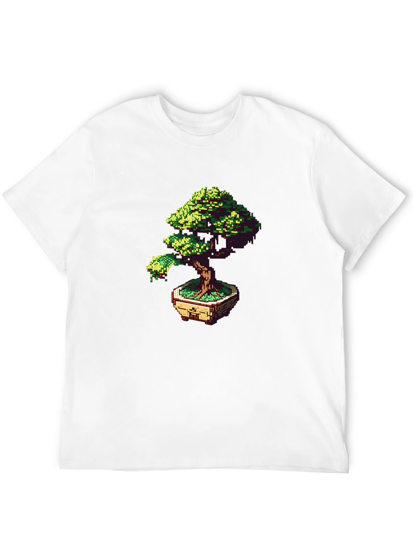 Pixel Art Bonsai Tree Graphic Tee