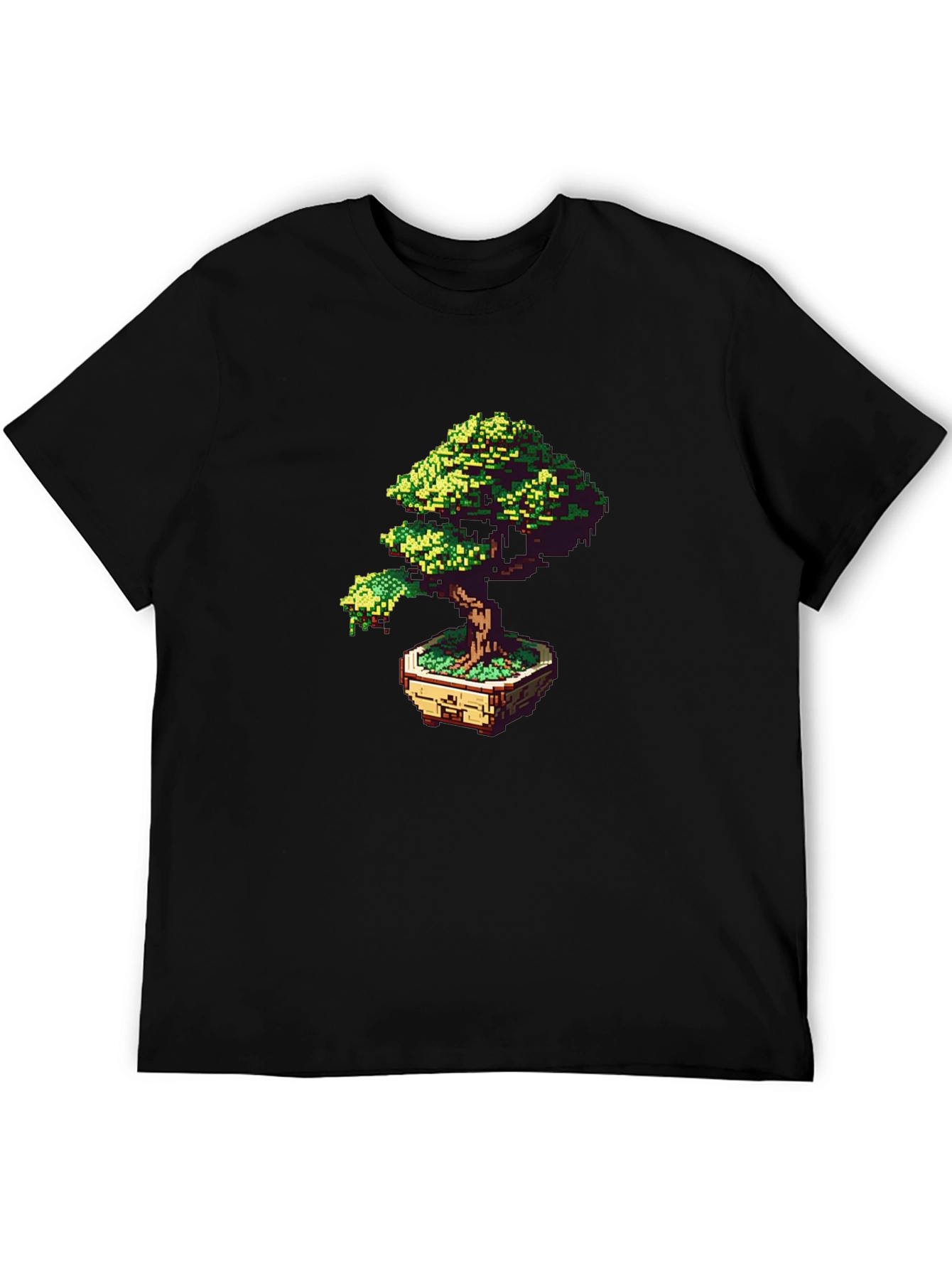 Pixel Art Bonsai Tree Graphic Tee