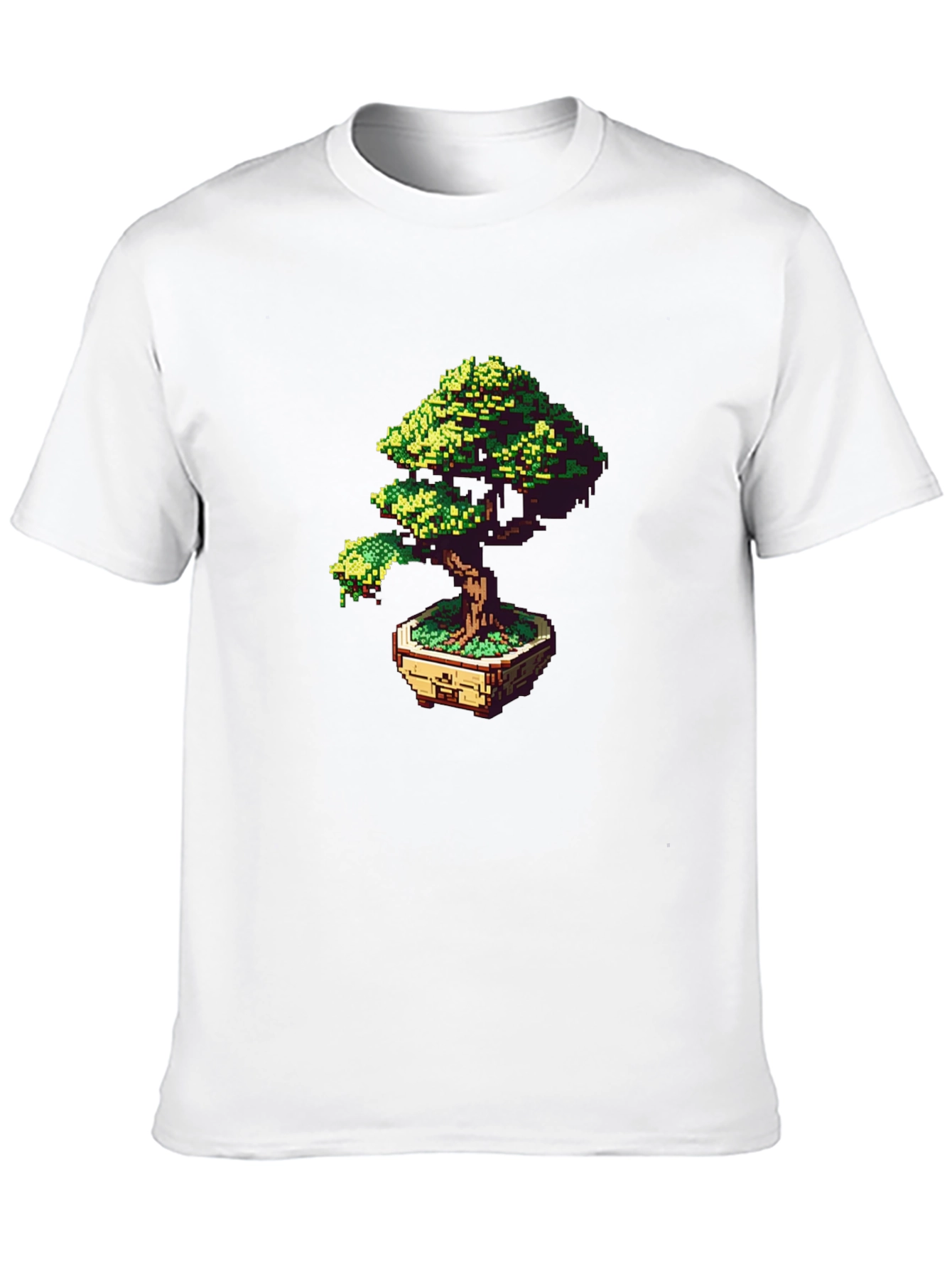 Pixel Art Bonsai Tree Graphic Tee