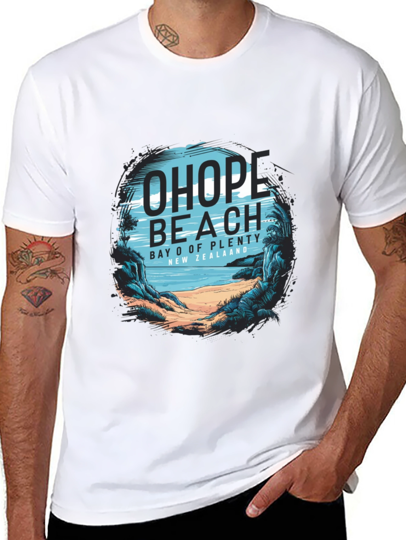Ohope Beach Tee - Bay of Plenty New Zealand