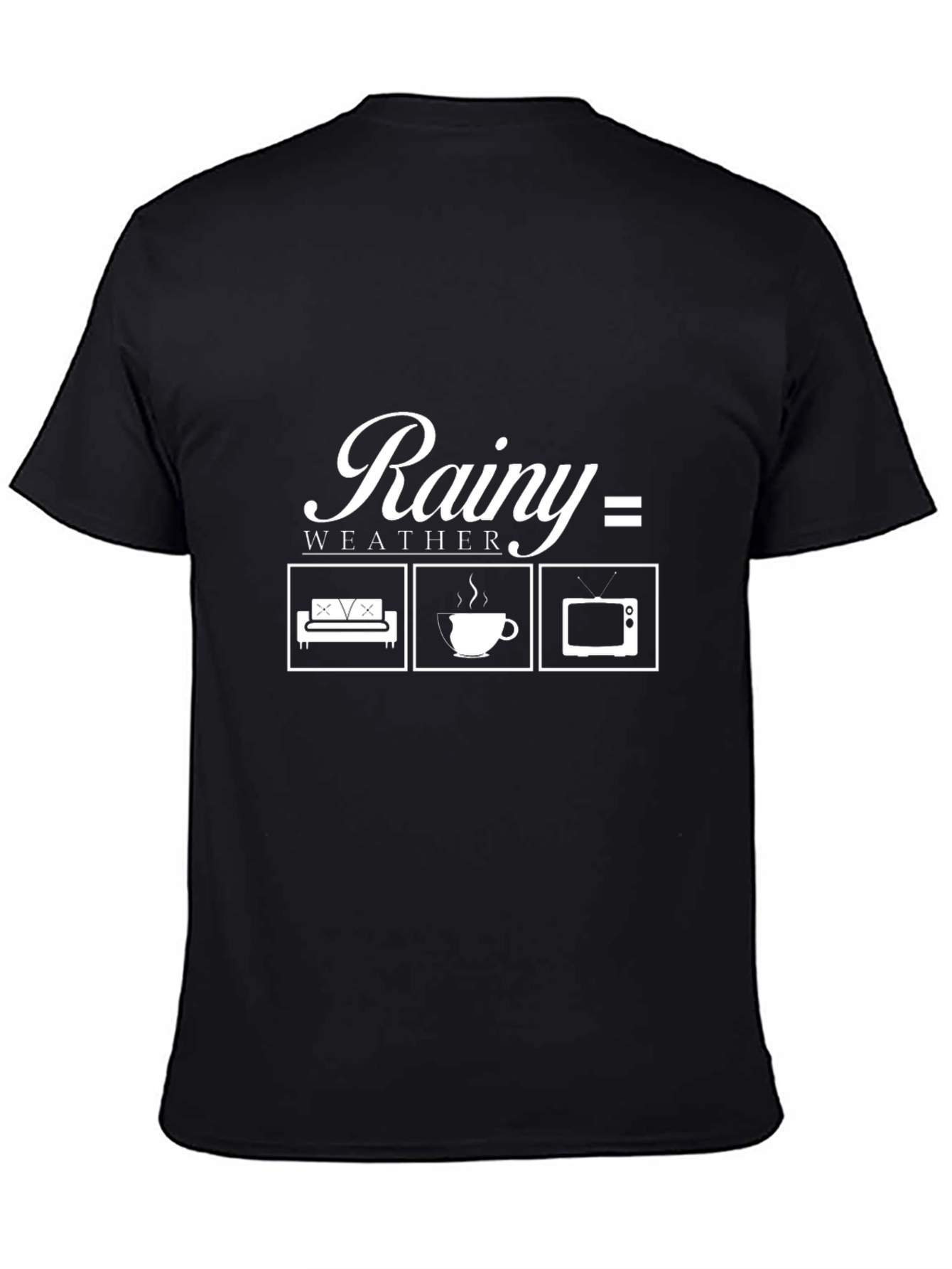 Rainy Weather T-Shirt - Couch Coffee TV Graphic