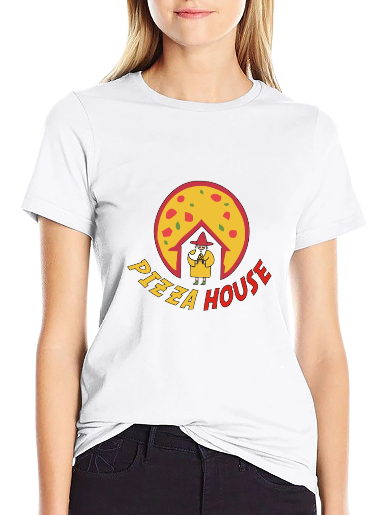 Pizza House Graphic Black T-Shirt