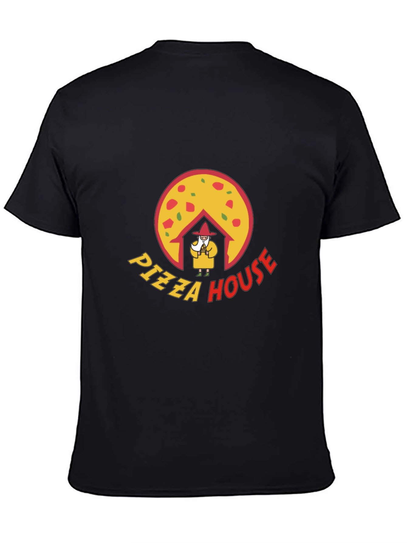 Pizza House Graphic Black T-Shirt