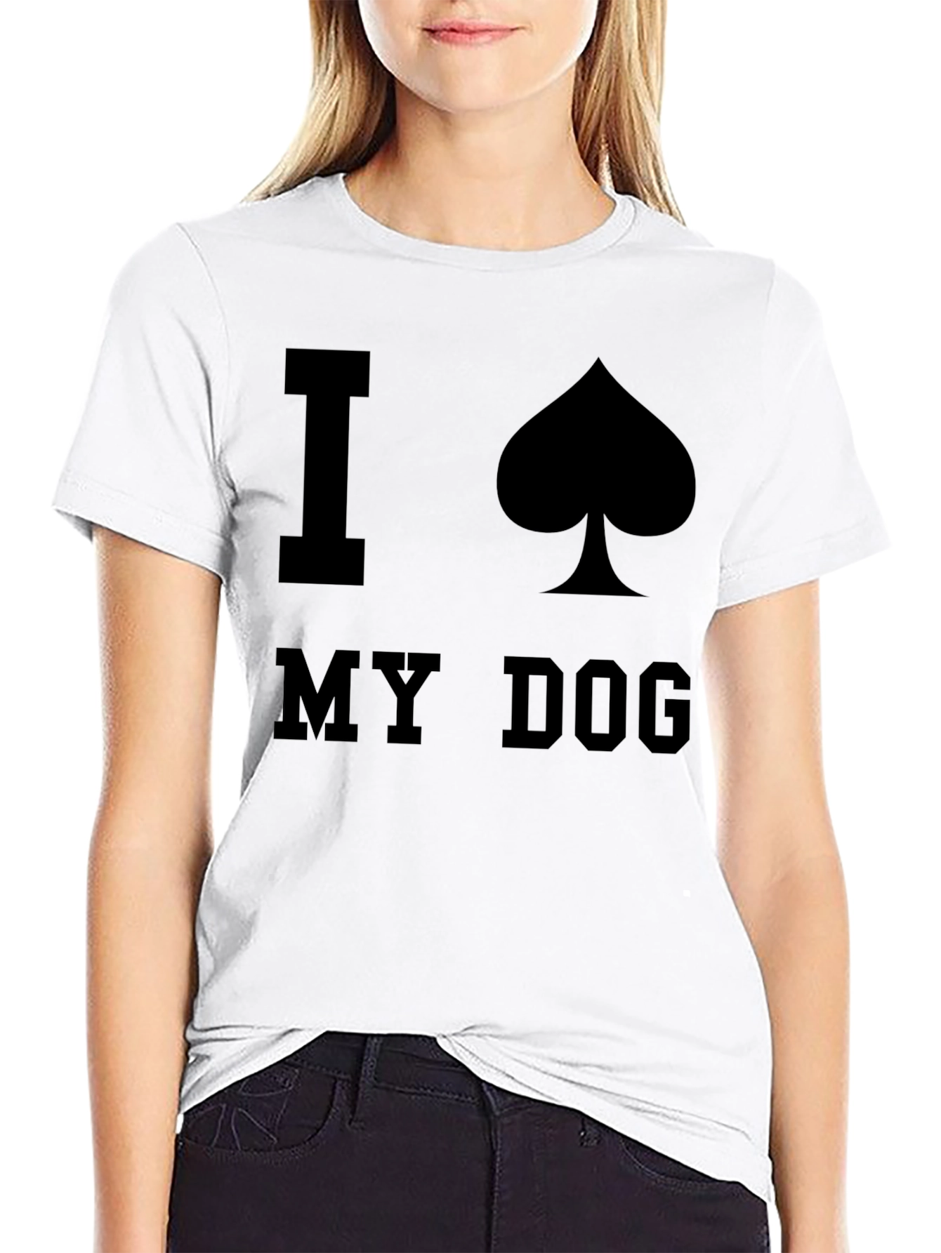 I Spade My Dog Black Graphic T-Shirt