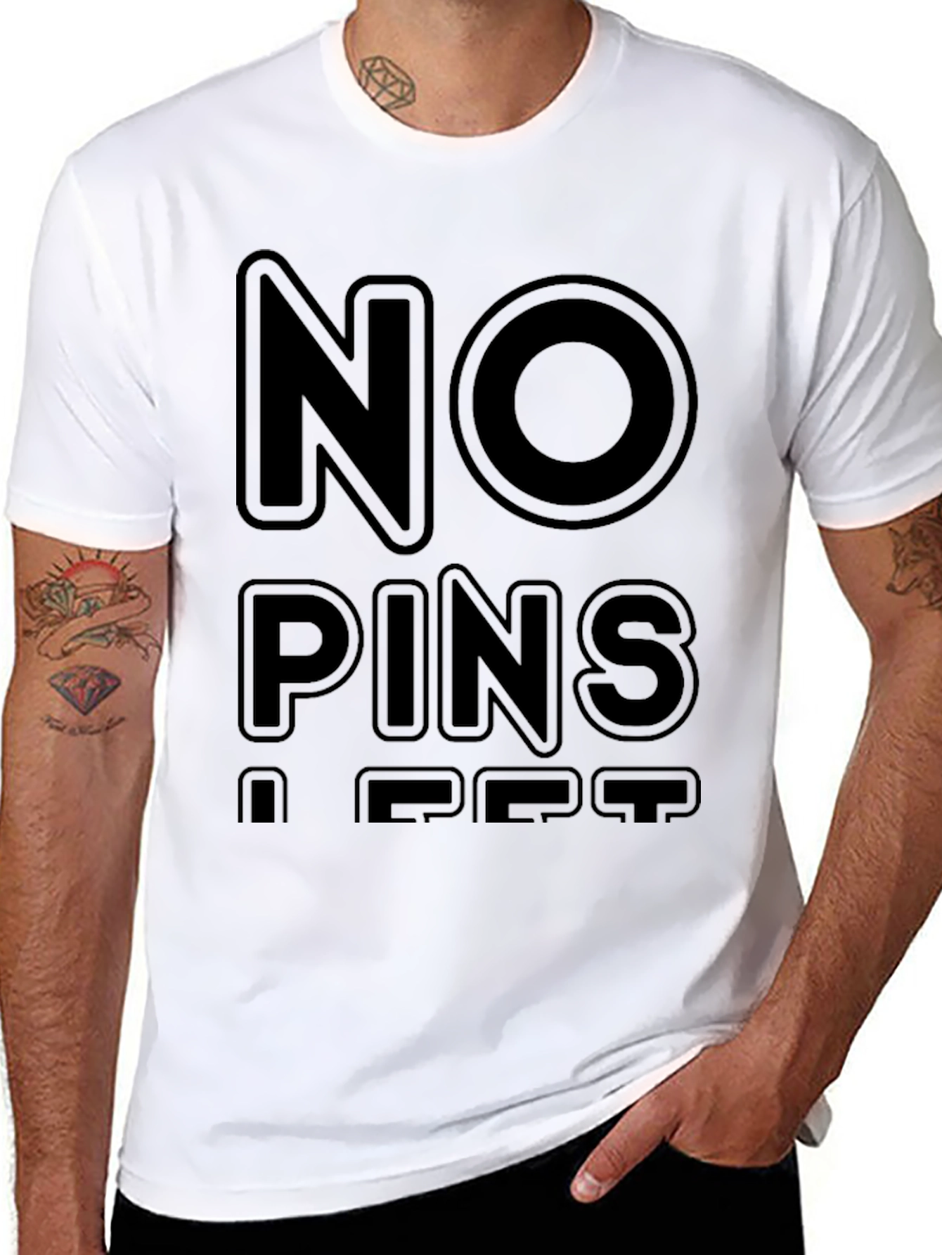 No Pins A Pet Black T-Shirt