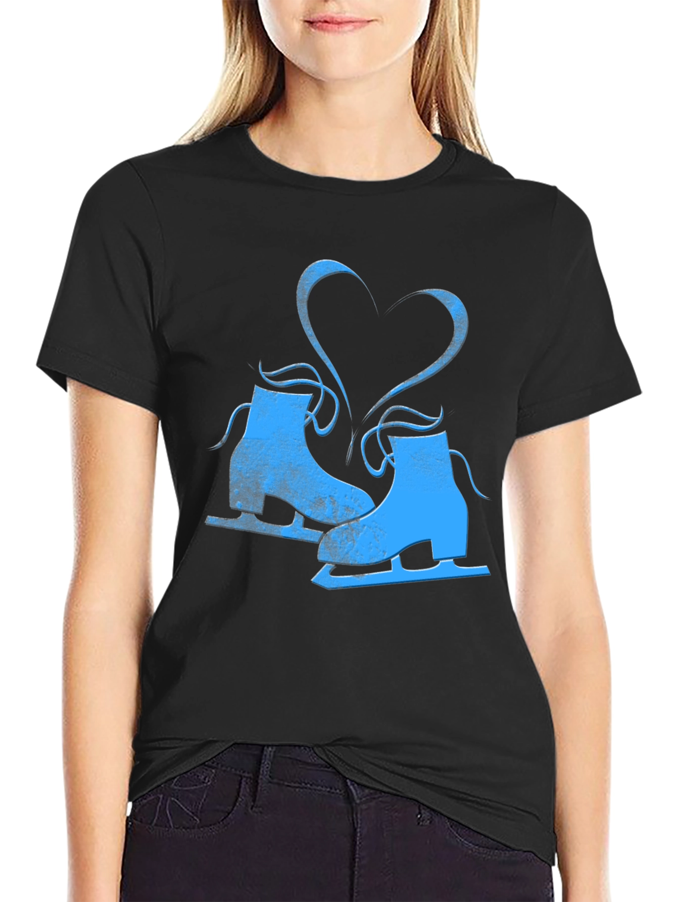 I Love Ice Skating T-Shirt Black