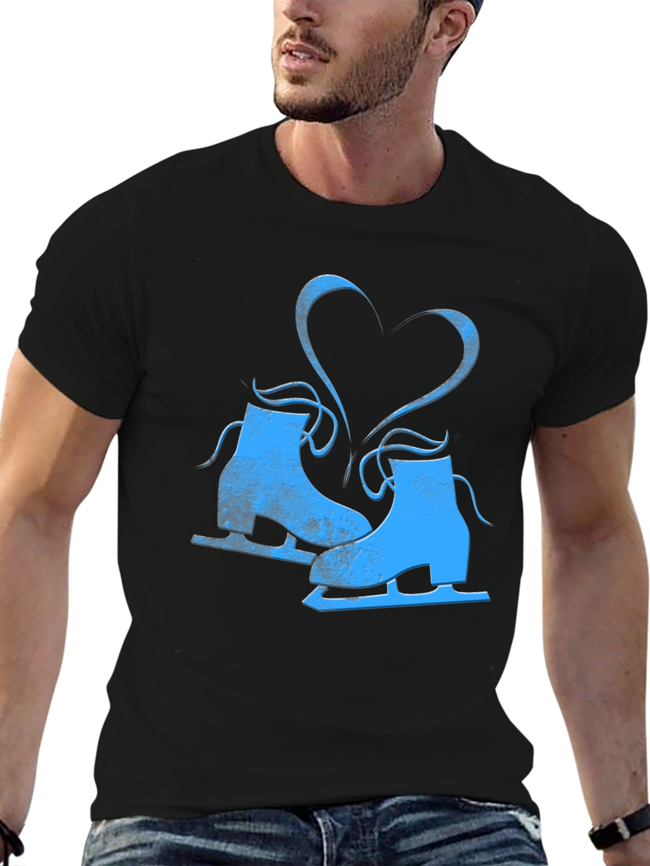 I Love Ice Skating T-Shirt Black