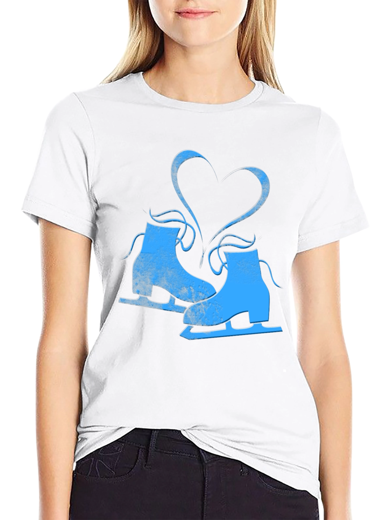 I Love Ice Skating T-Shirt Black