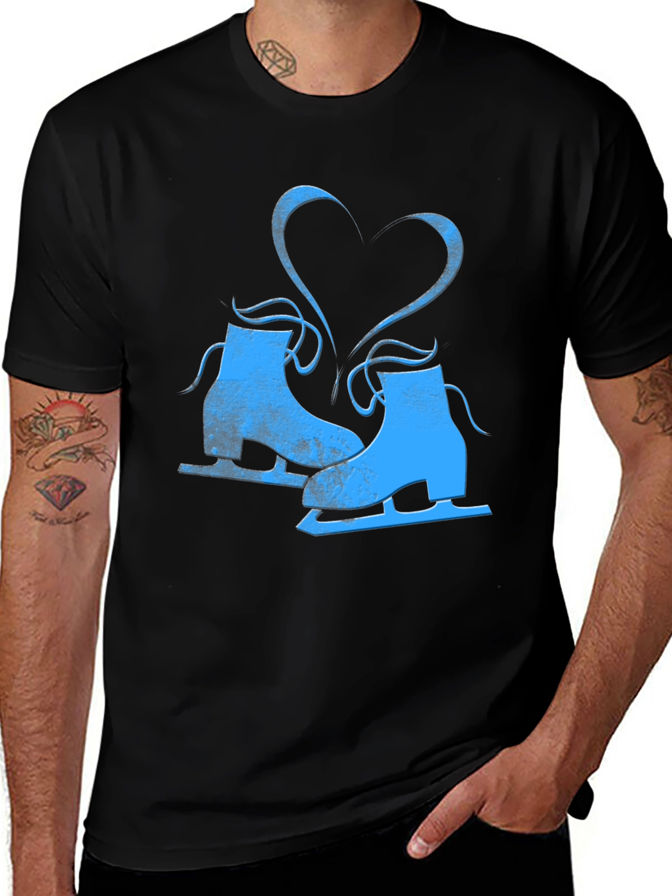 I Love Ice Skating T-Shirt Black