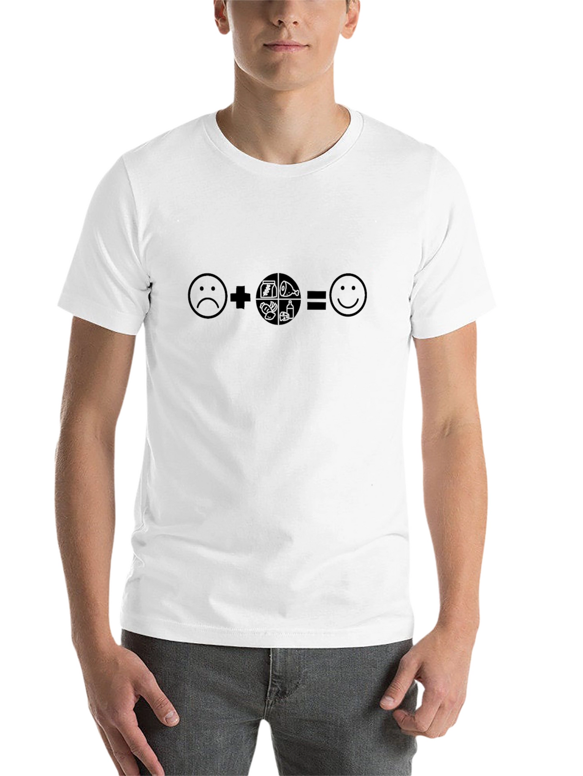 Food = Happy T-Shirt - Funny Graphic Tee