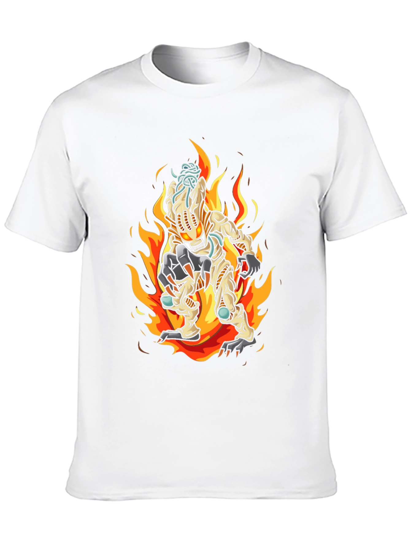 Fiery Monster Graphic Tee - Black