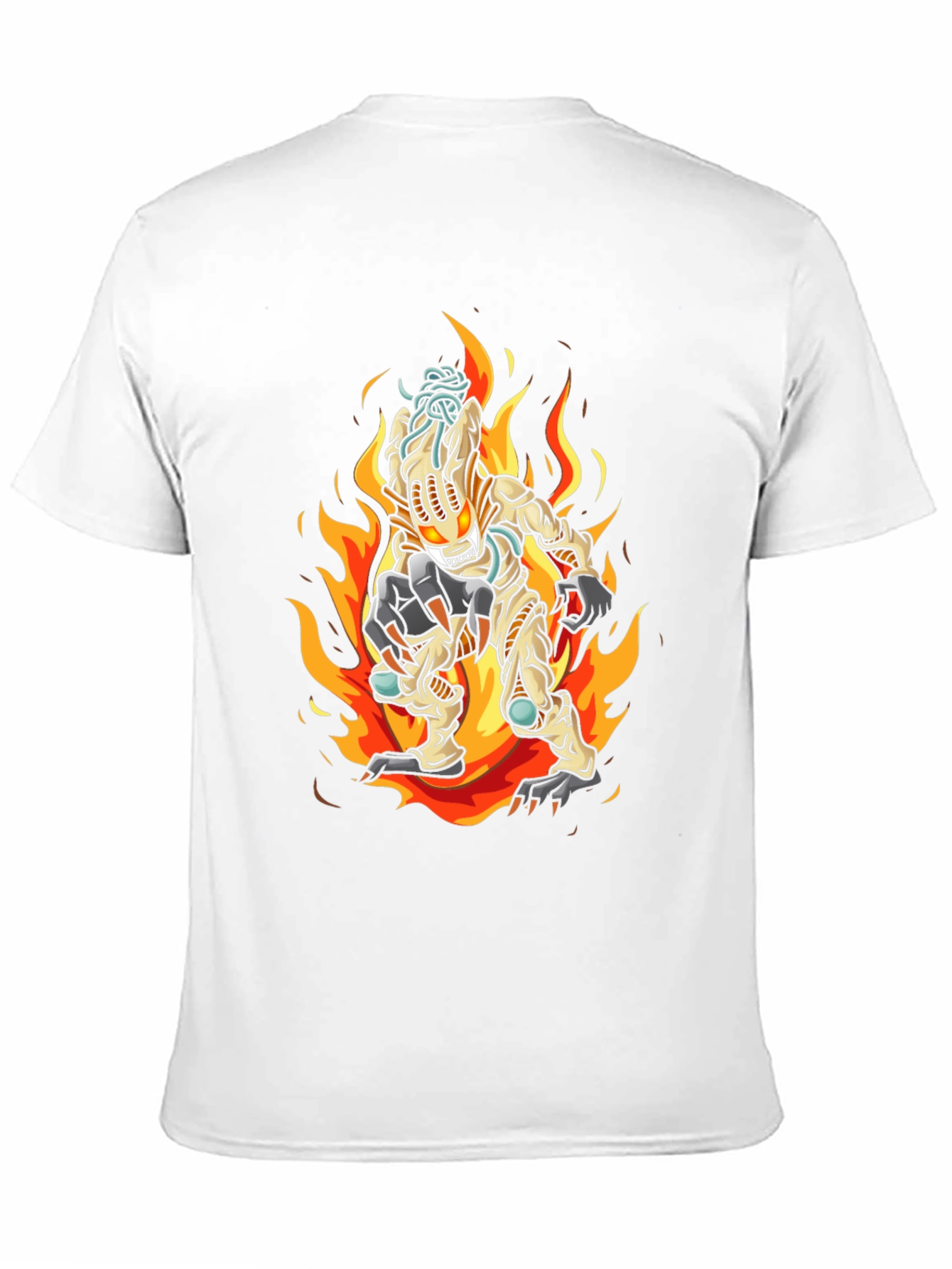Fiery Monster Graphic Tee - Black