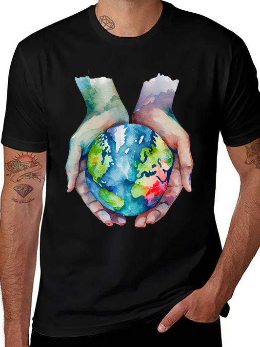 Earth in Hand Graphic T-Shirt