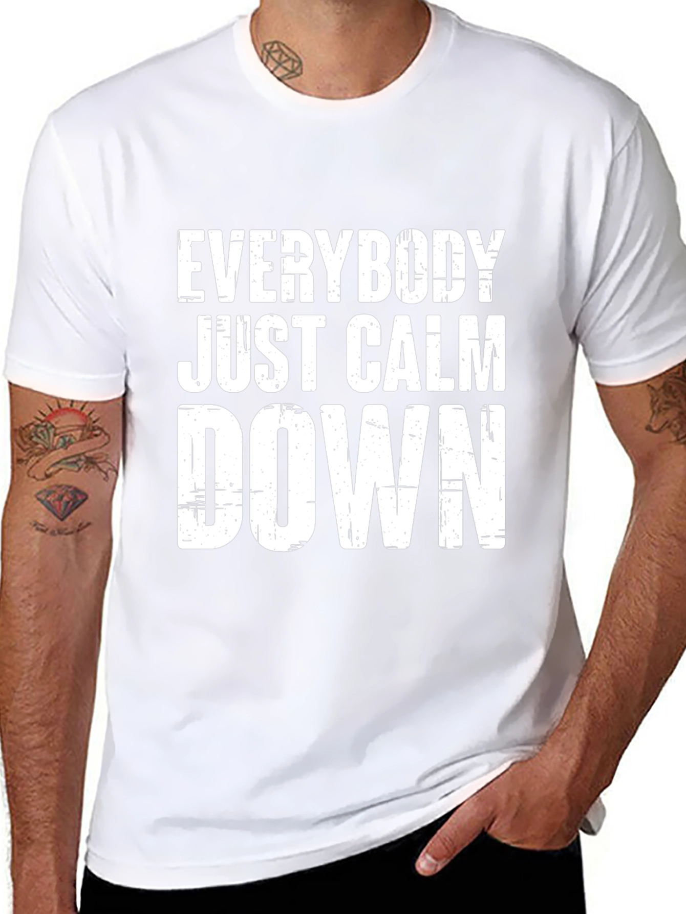 Everybody Just Calm Down Black T-Shirt
