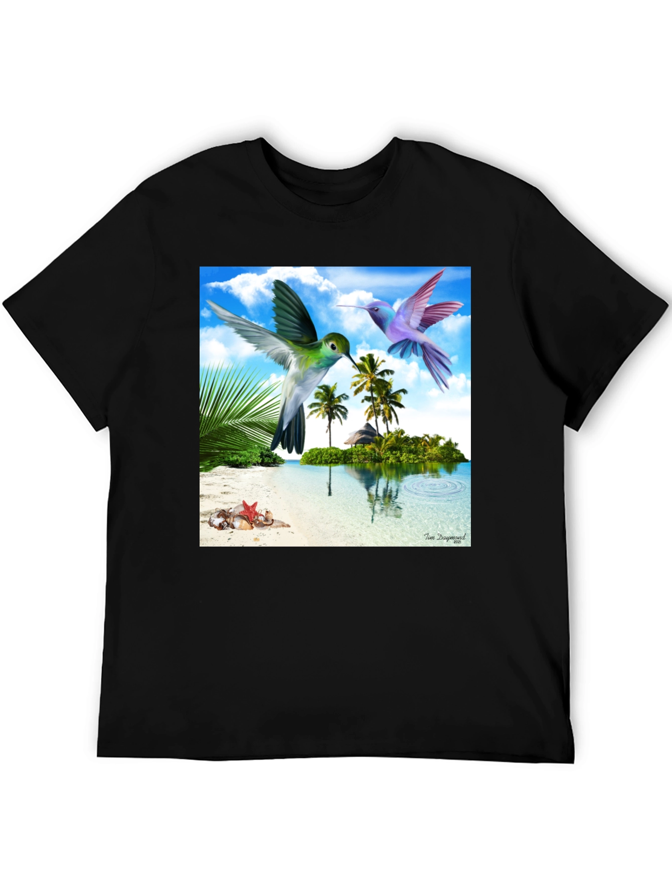 Tropical Hummingbird Graphic Tee