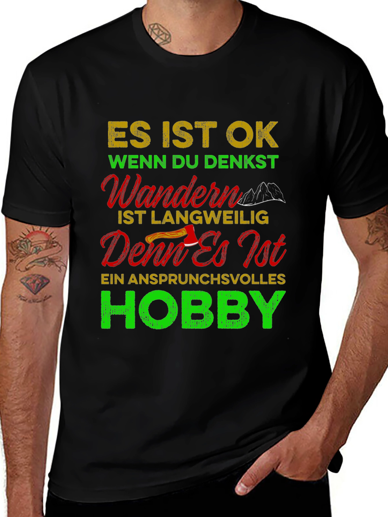 Hiking Hobby Graphic T-Shirt