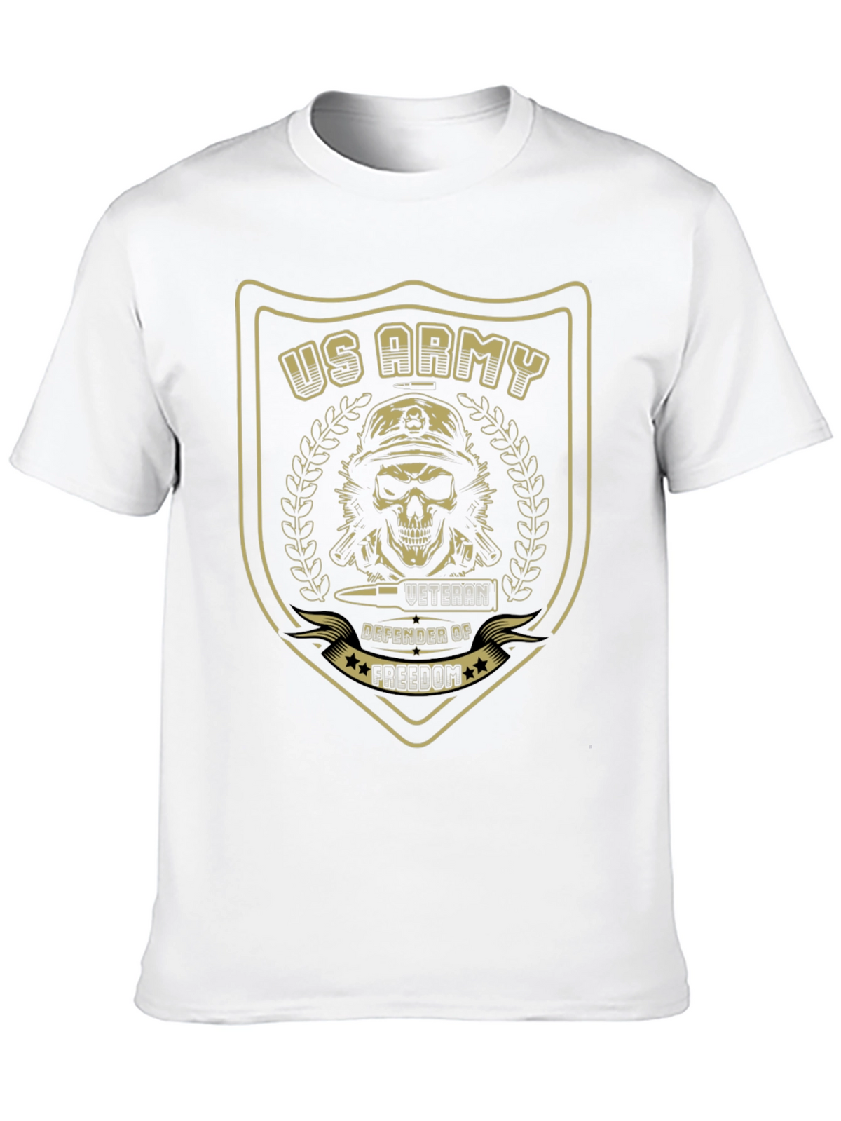 US Army Veteran Skull Graphic T-Shirt