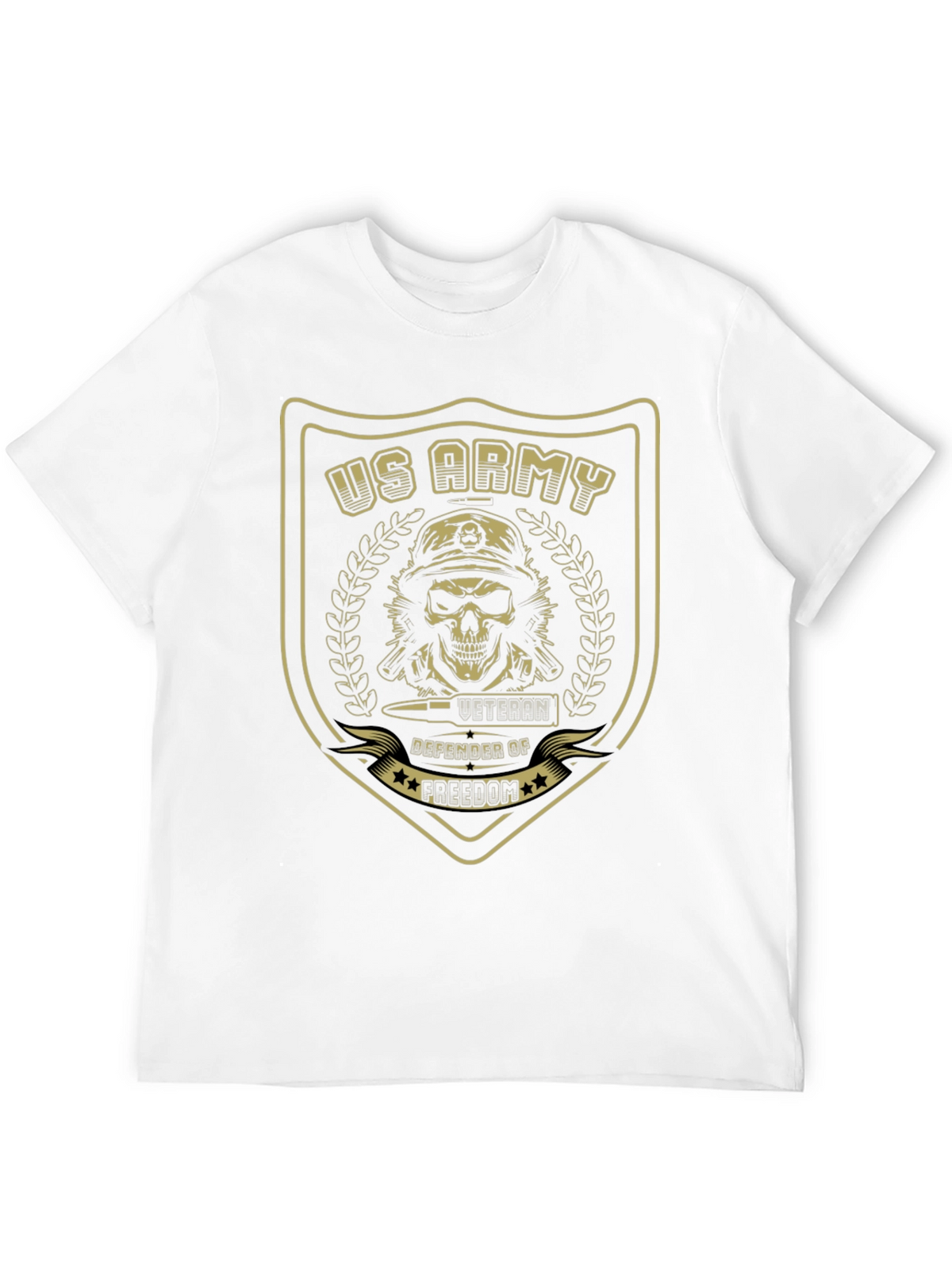 US Army Veteran Skull Graphic T-Shirt