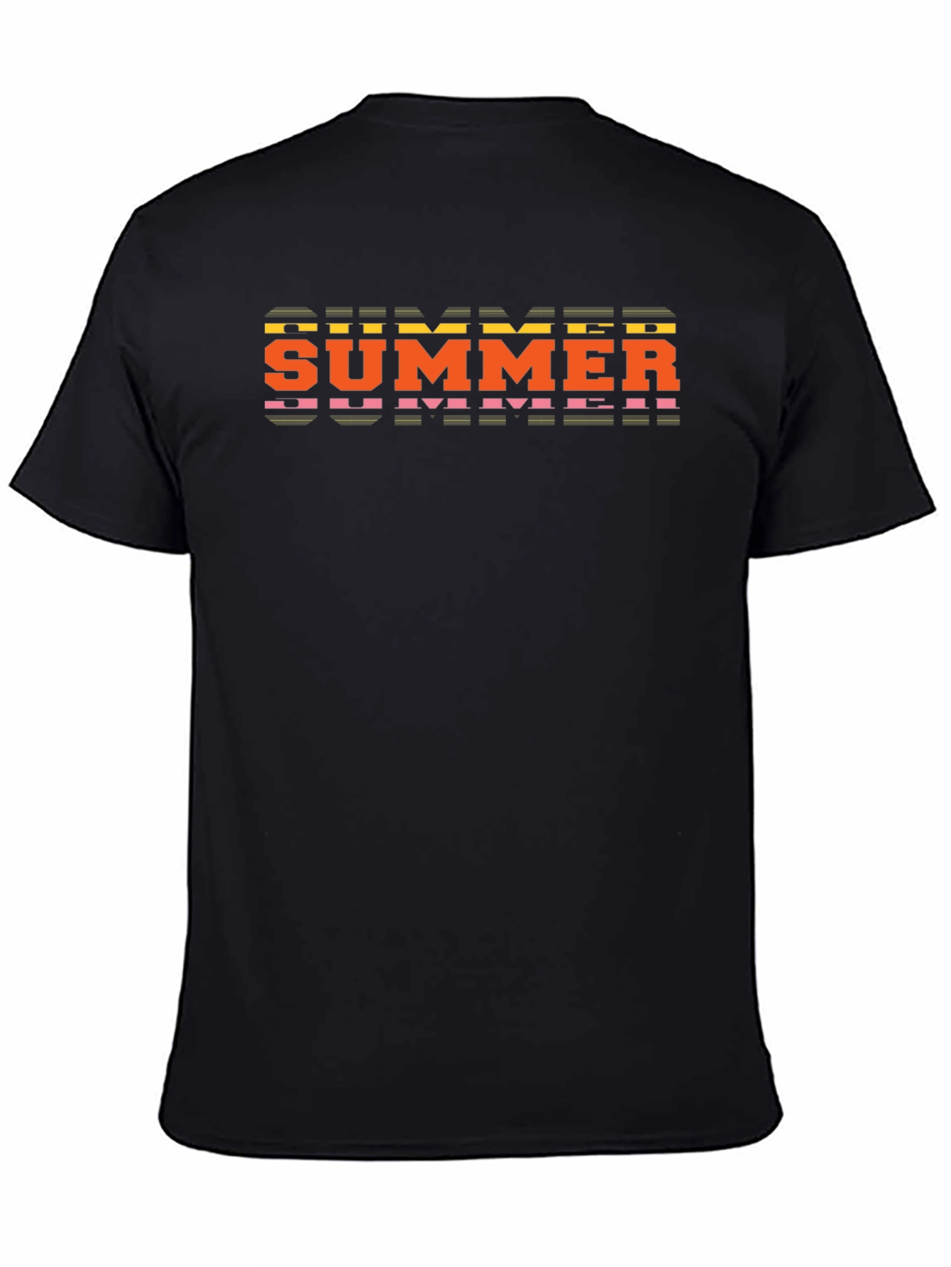 Retro Summer Graphic Tee - Bold Black Shirt