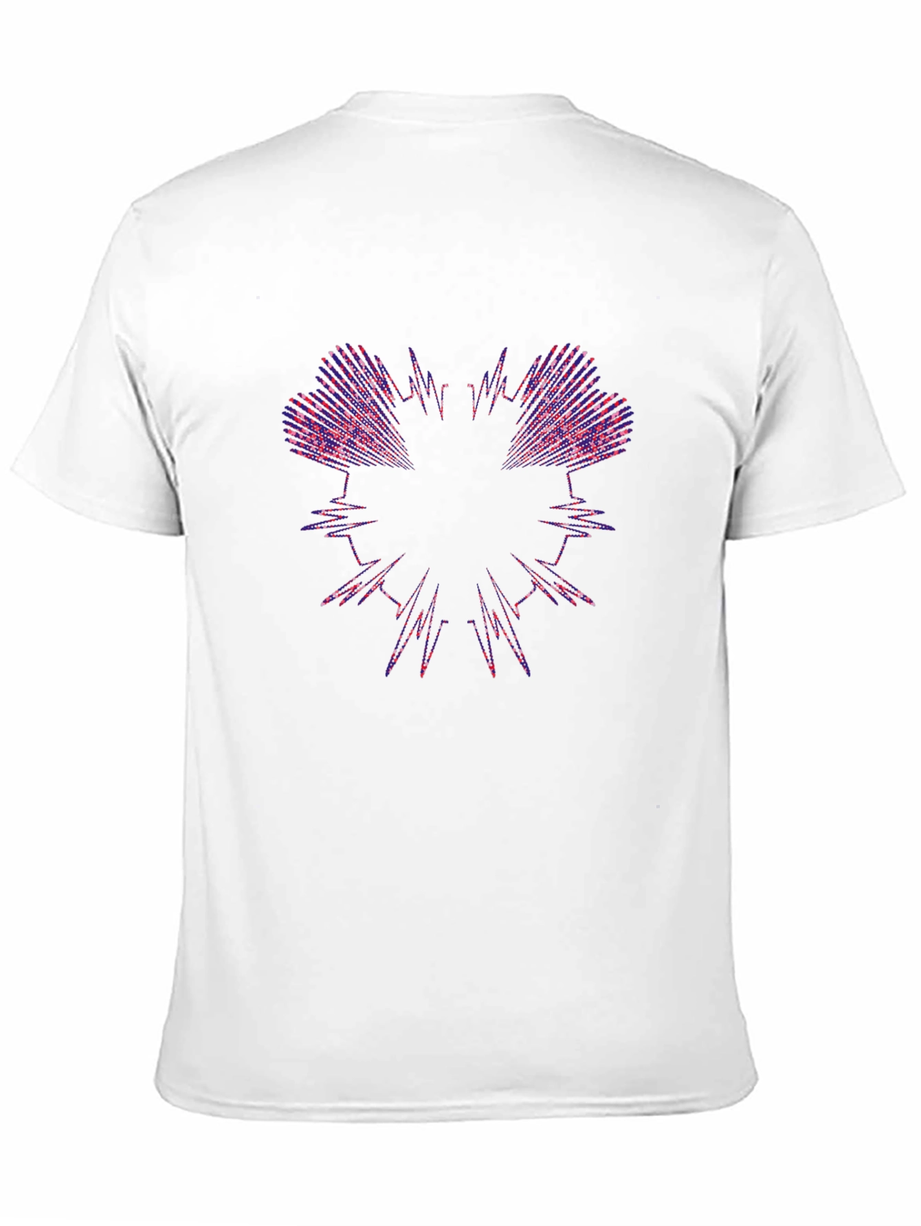 Abstract Heartbeat Graphic Tee - Black