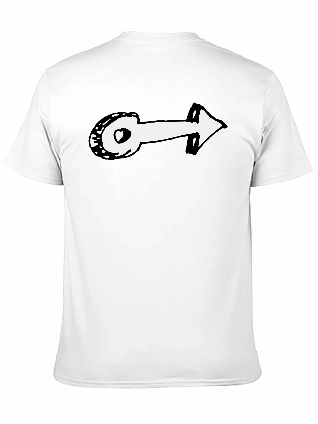 Novelty Arrow Graphic T-Shirt - Black Casual Tee