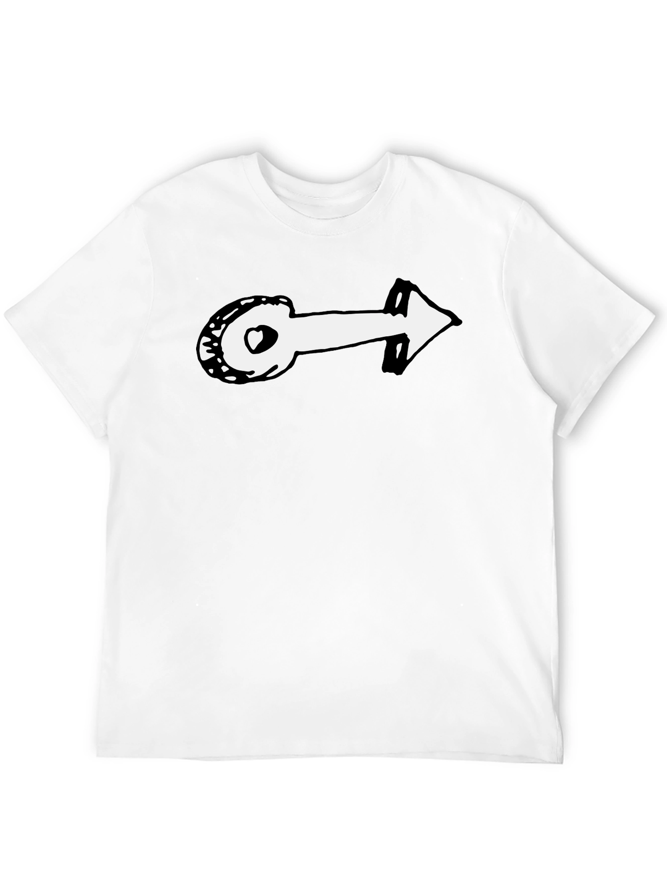 Novelty Arrow Graphic T-Shirt - Black Casual Tee