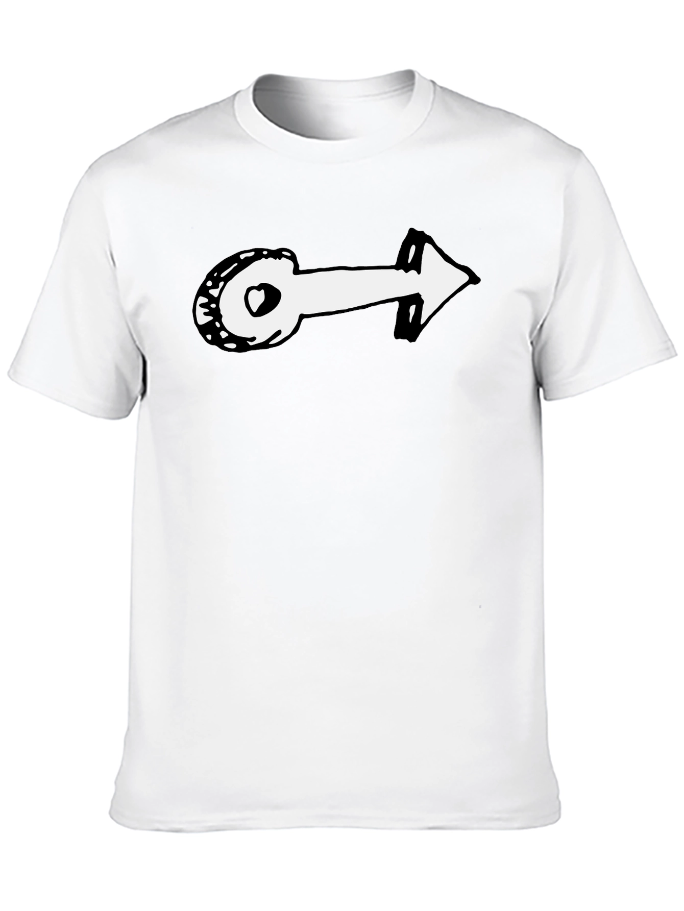 Novelty Arrow Graphic T-Shirt - Black Casual Tee