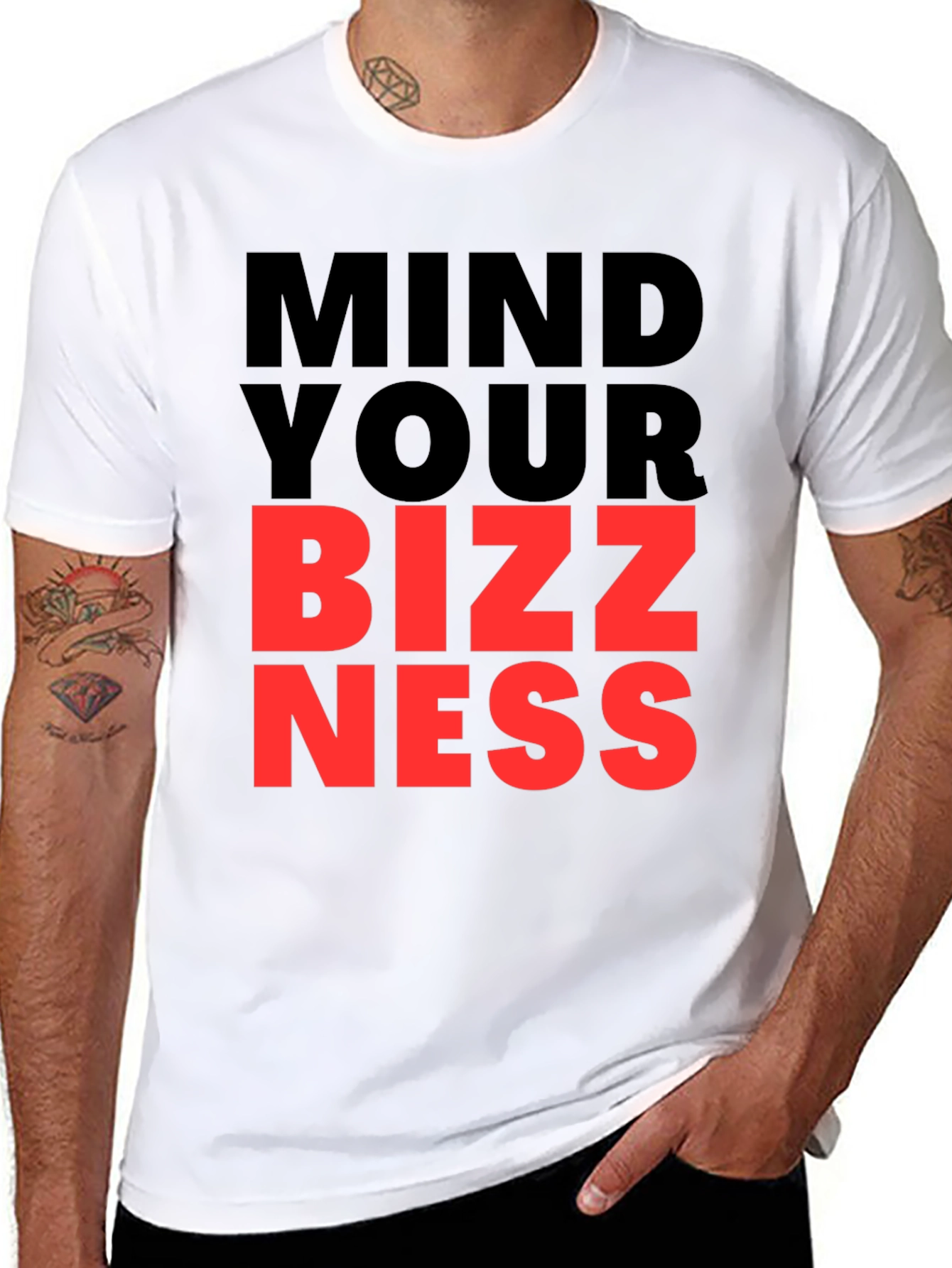 Mind Your Bizzness Graphic Tee - Bold Statement T-Shirt