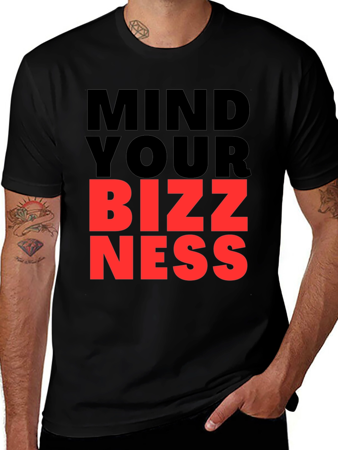 Mind Your Bizzness Graphic Tee - Bold Statement T-Shirt