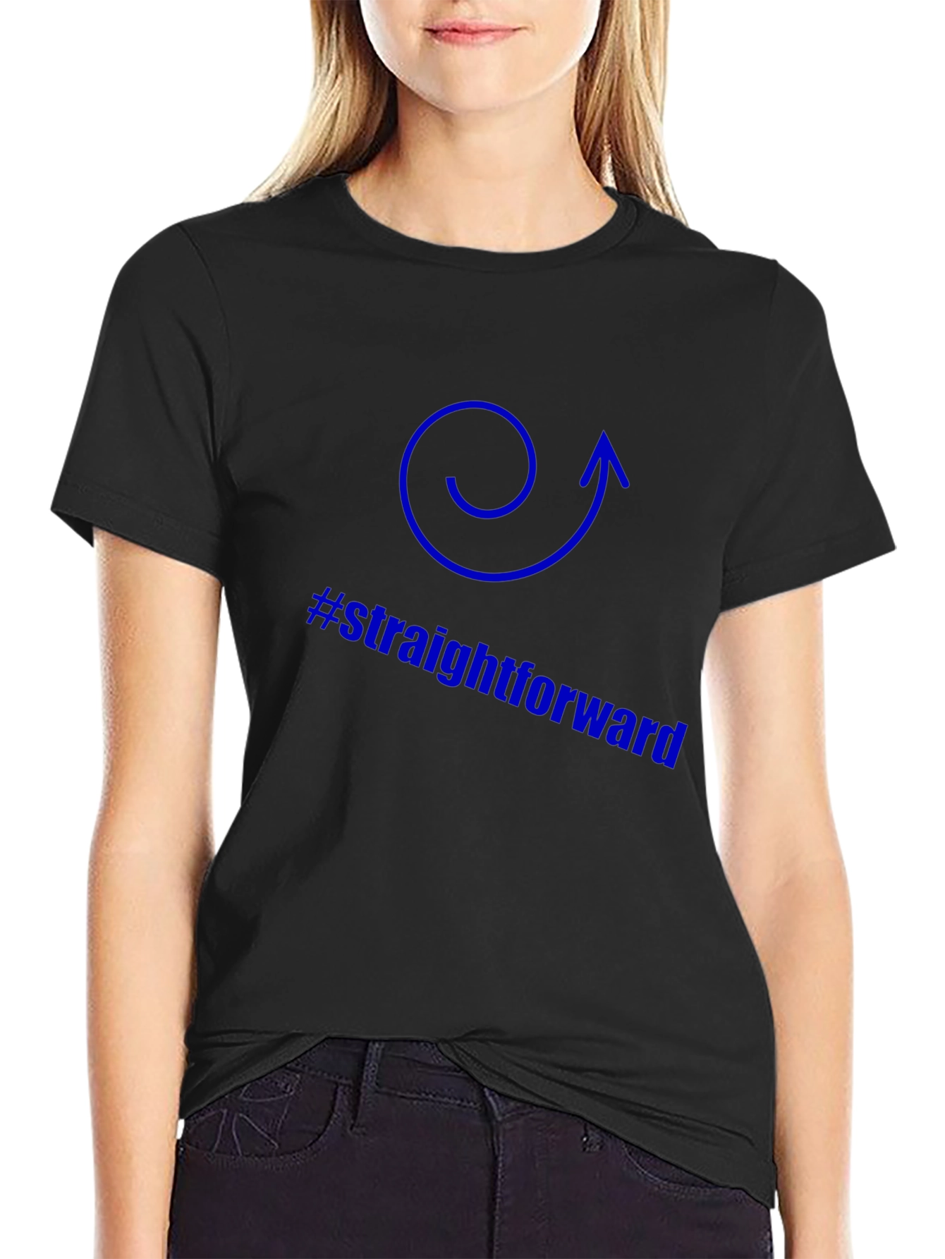 Straightforward Direction T-Shirt - Black