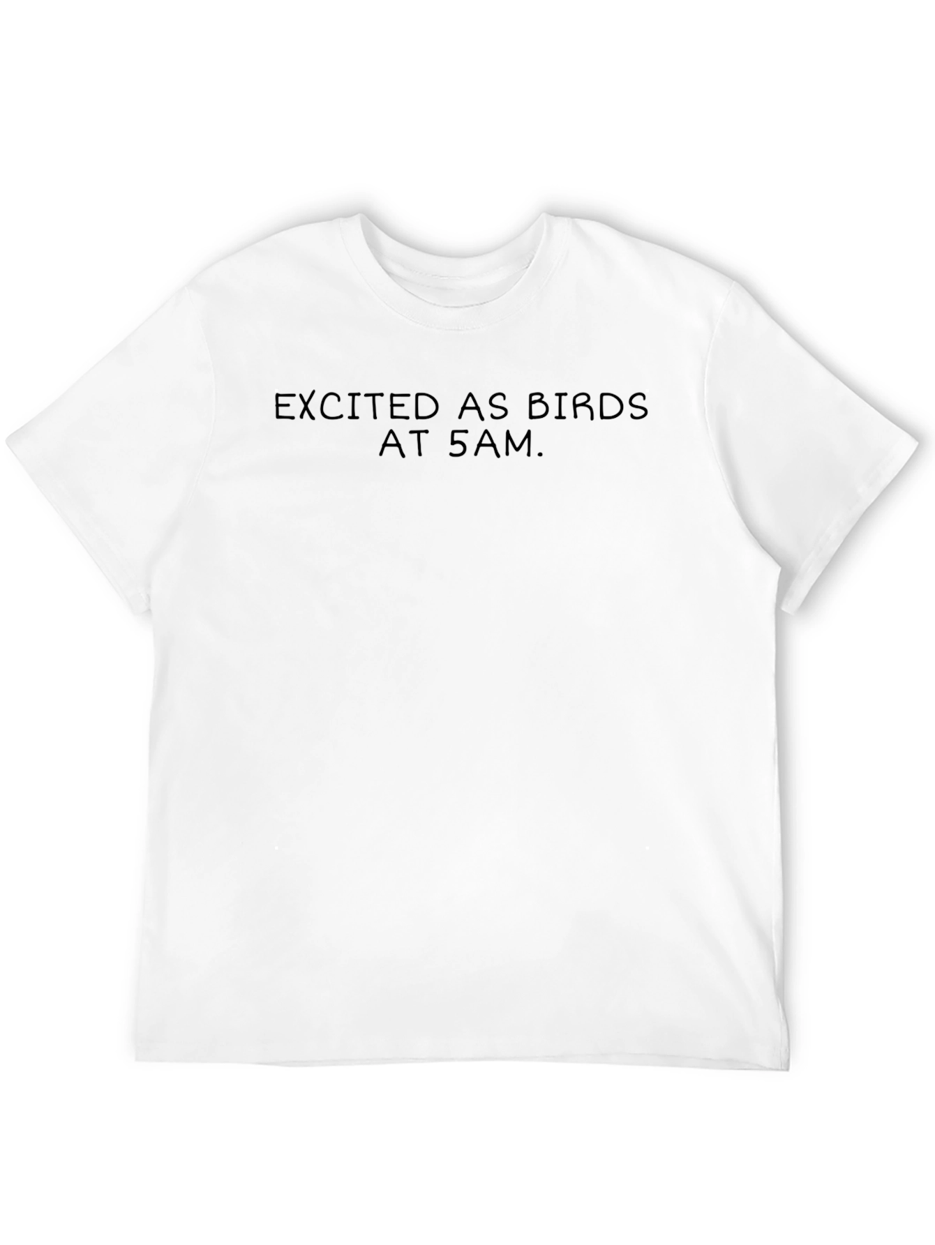 Excited Birds at 5 AM Black Graphic Tee