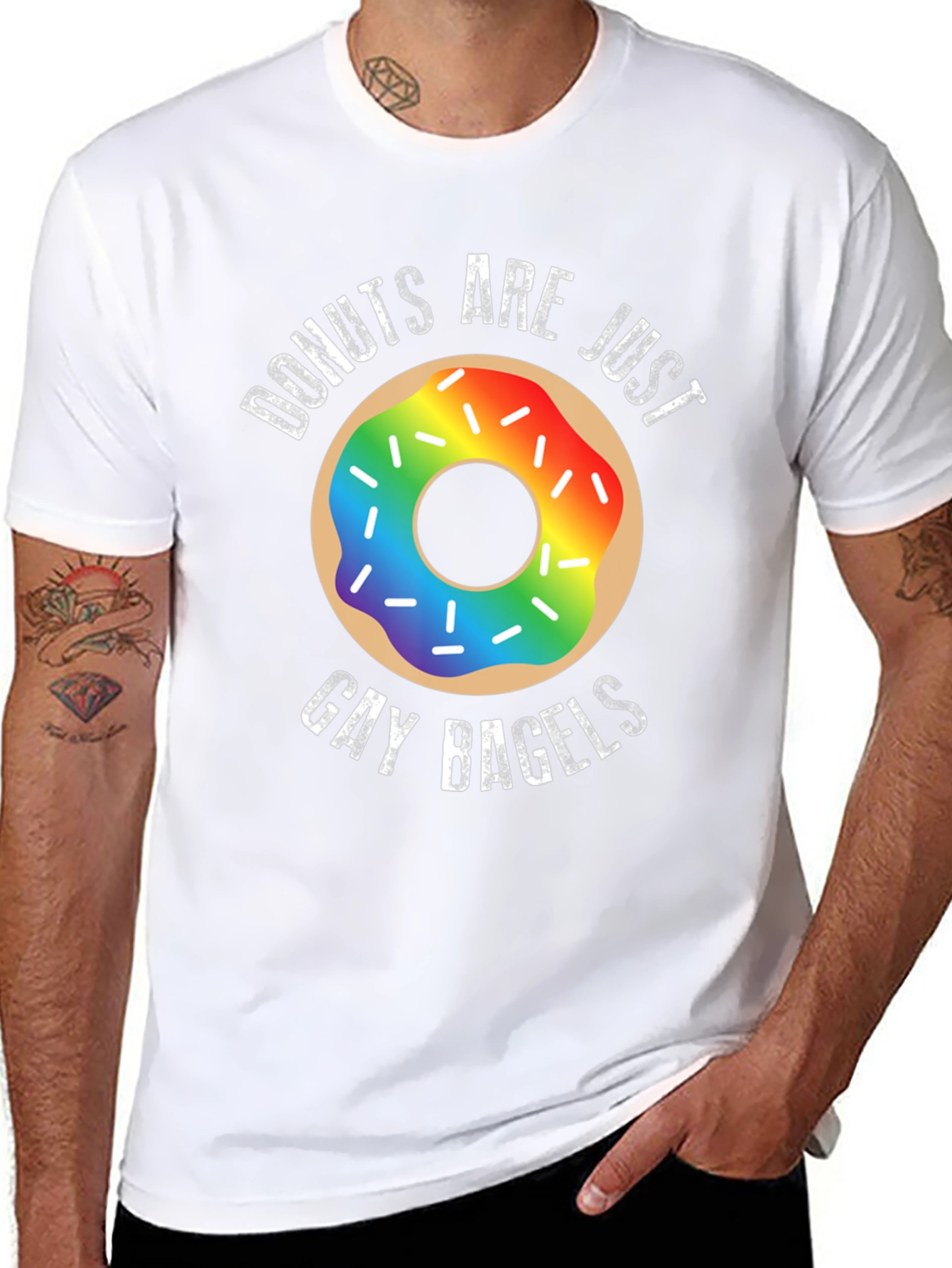 Donuts Are Just Gay Bagels Funny LGBTQ T-Shirt
