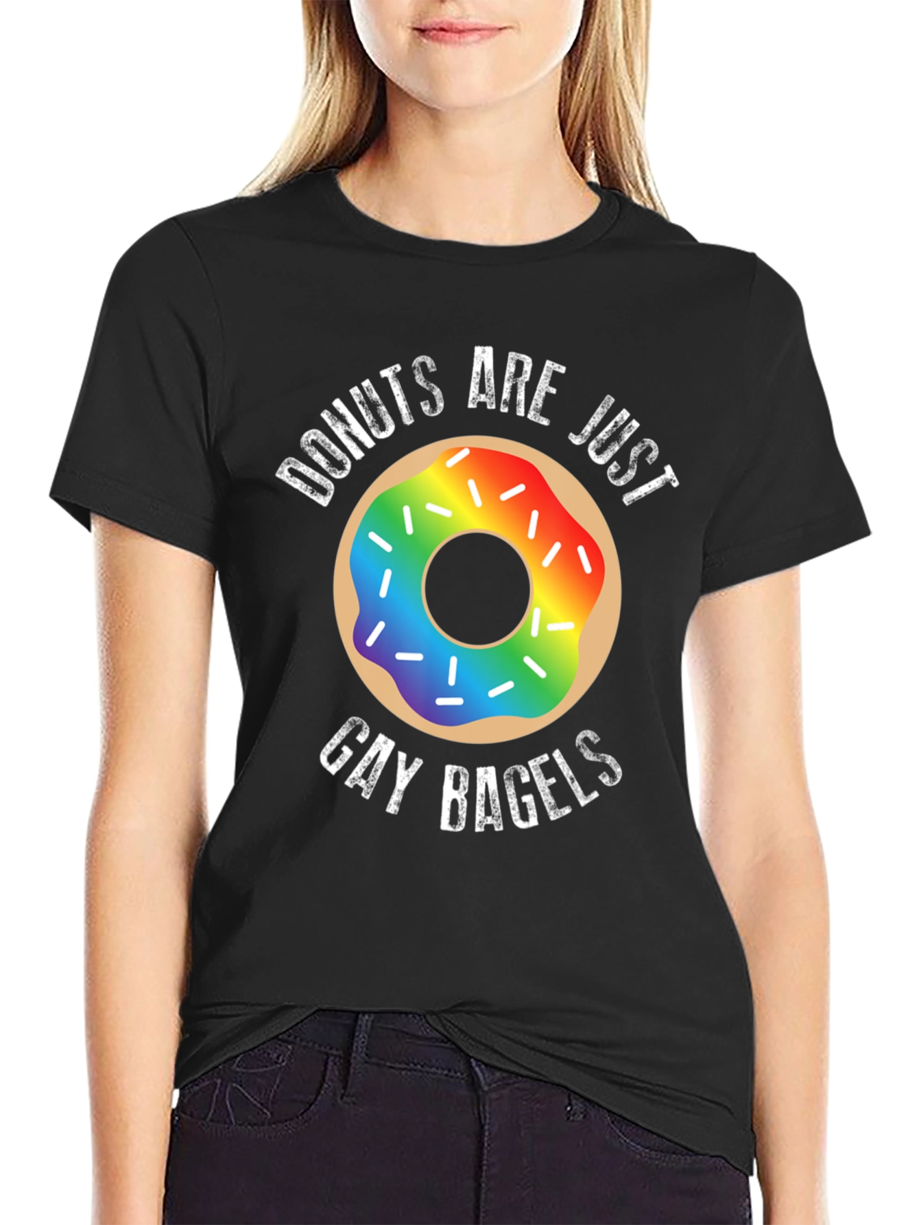 Donuts Are Just Gay Bagels Funny LGBTQ T-Shirt