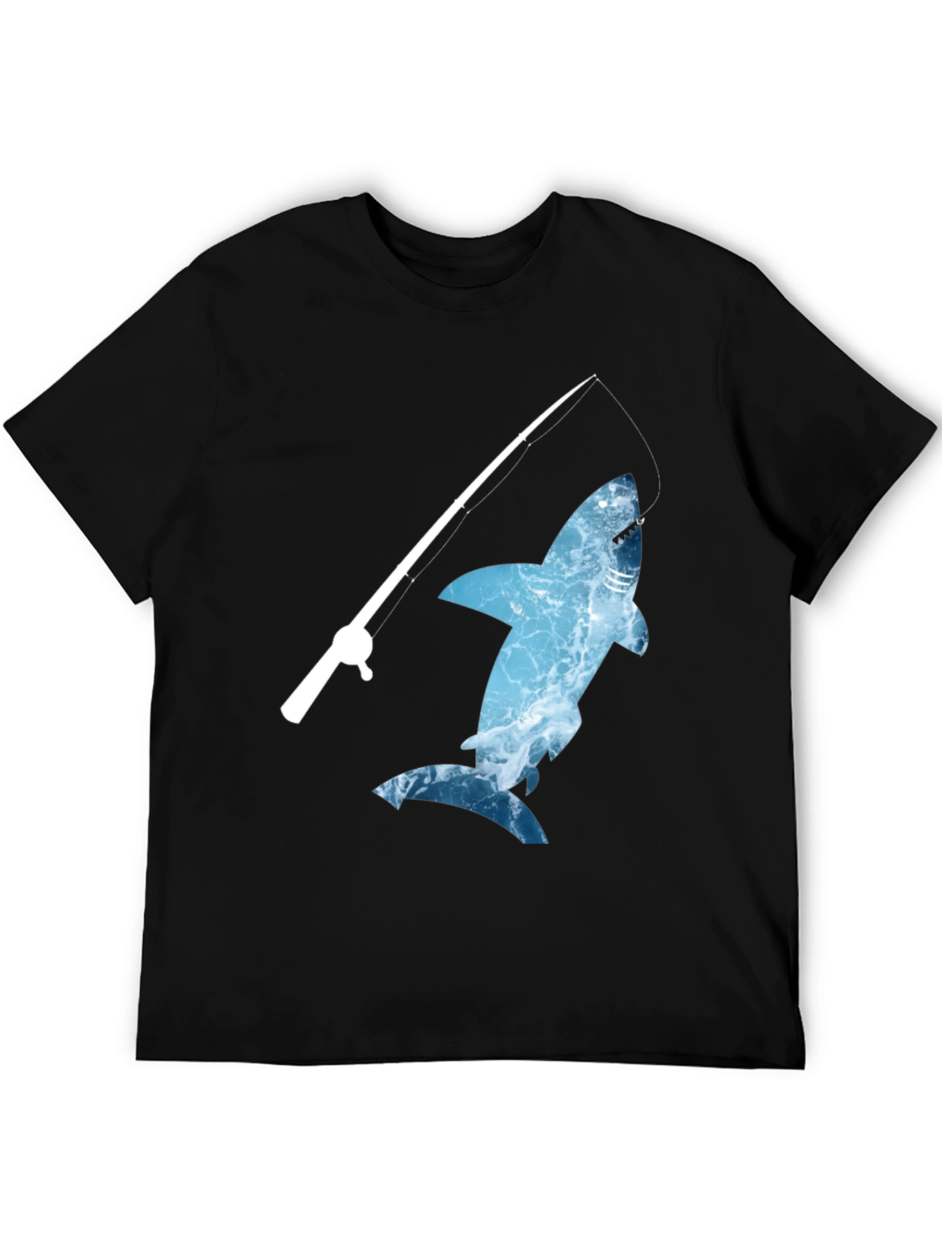 Shark Fishing T-Shirt - Novelty Graphic Tee