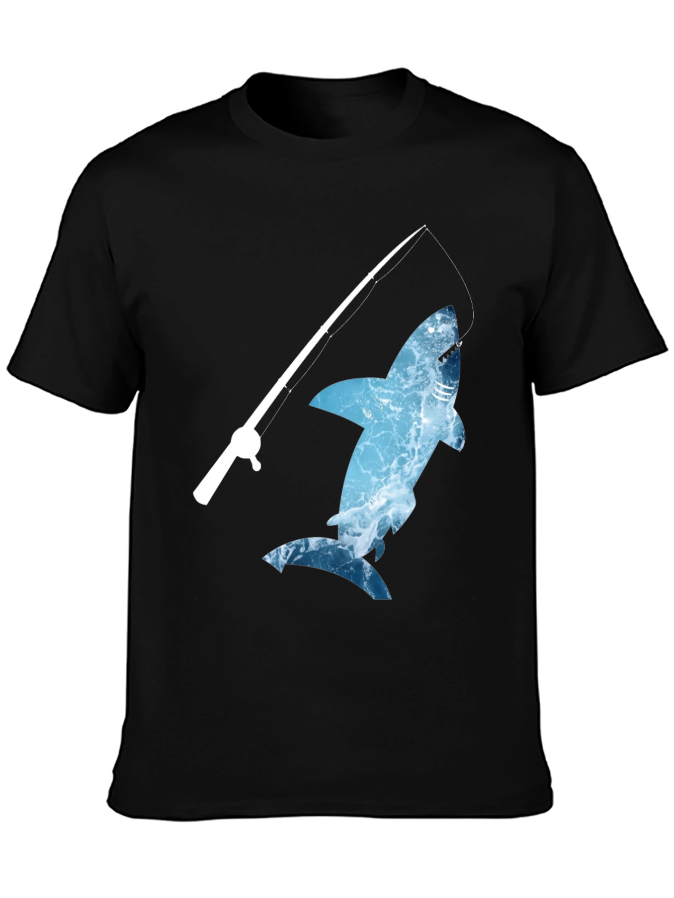 Shark Fishing T-Shirt - Novelty Graphic Tee