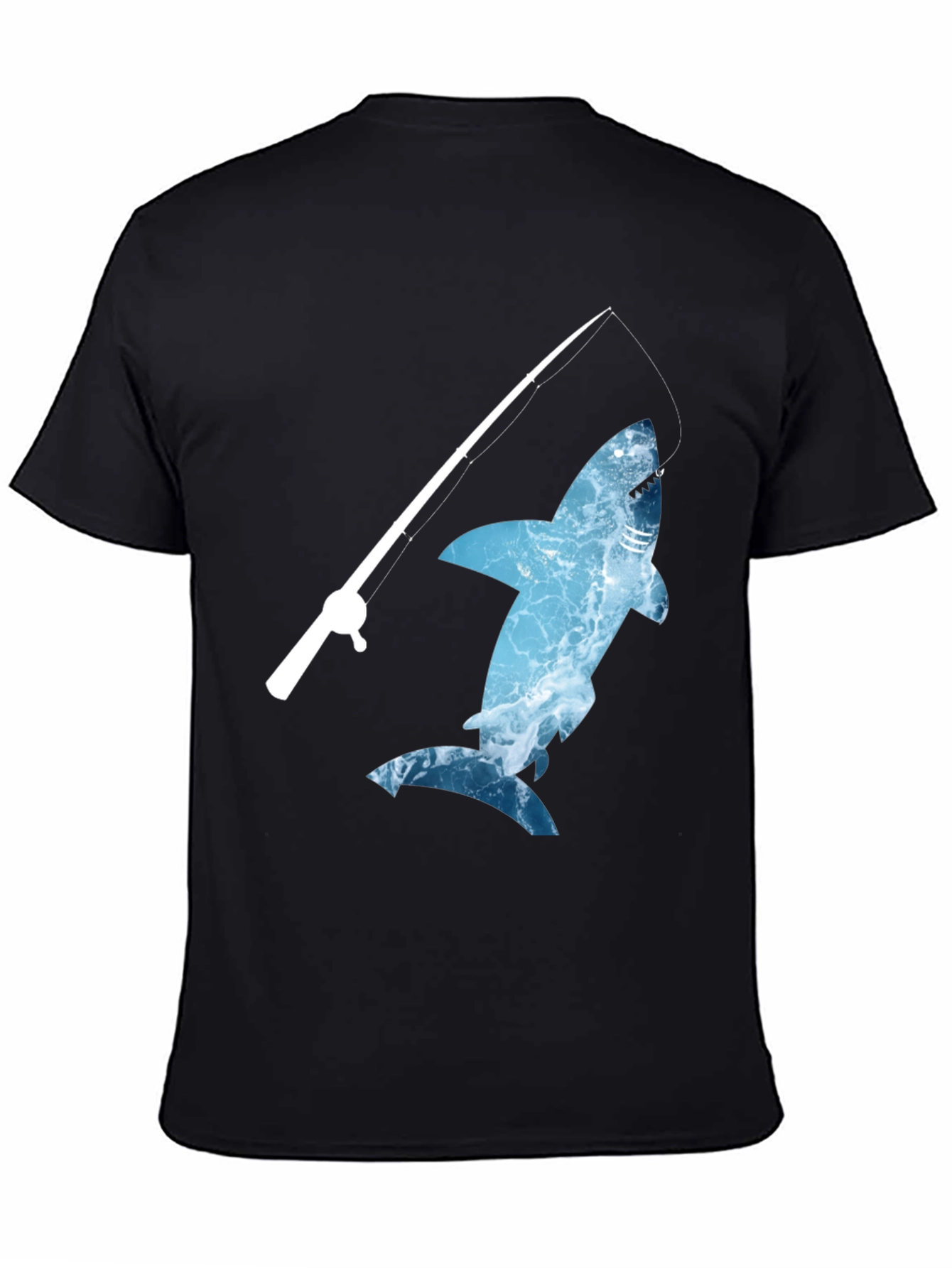 Shark Fishing T-Shirt - Novelty Graphic Tee