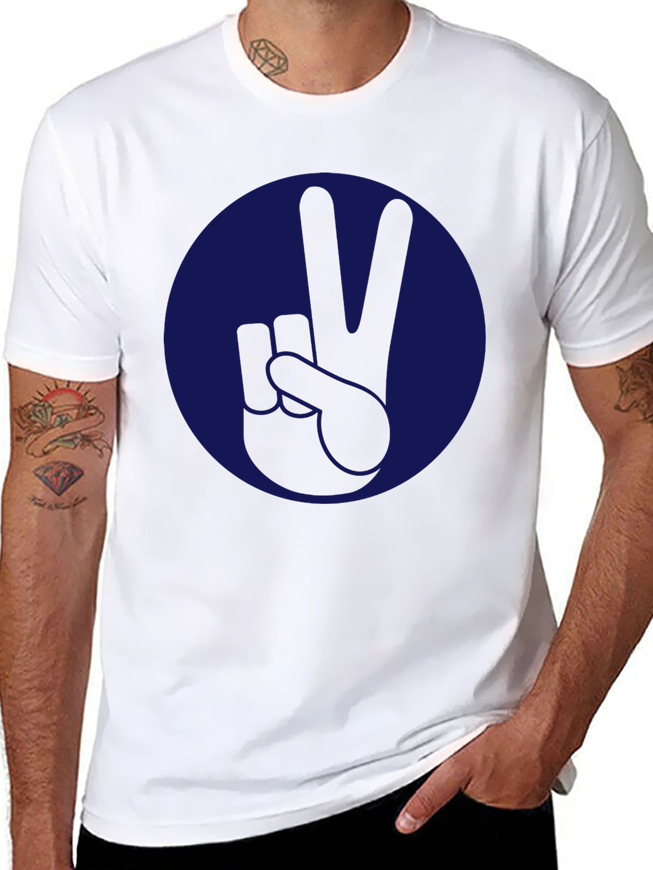 Peace Sign Graphic Tee - Stylish Comfort
