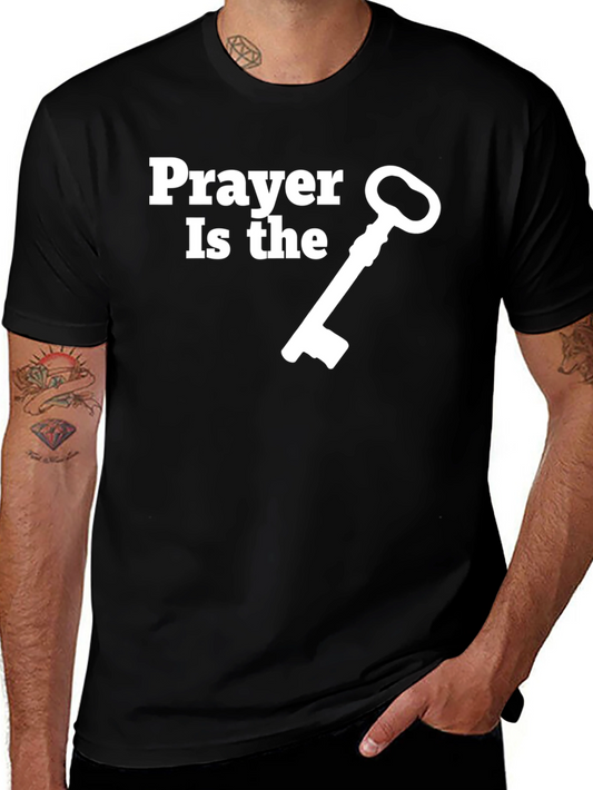 Prayer Is The Key T-Shirt - Christian Faith Apparel